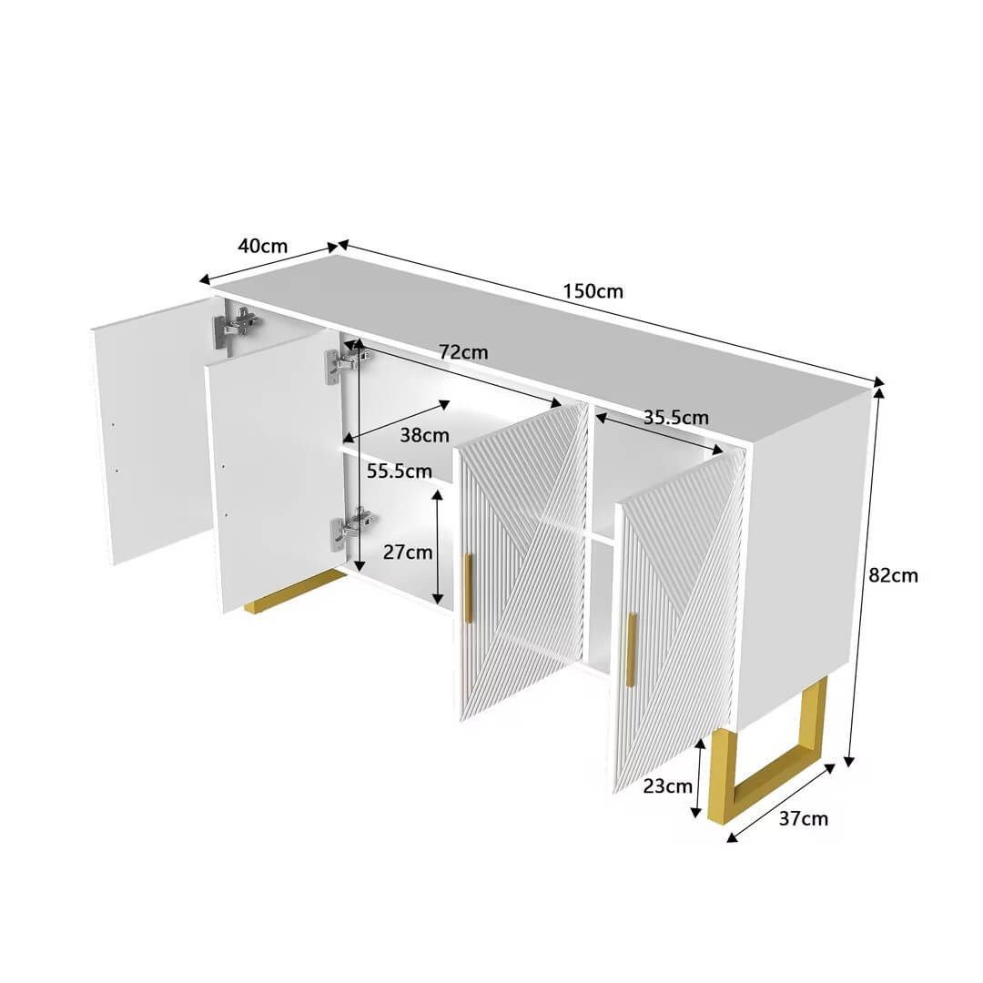 Furnishings Home Beistellschrank Luxuriöses weißes Sideboard günstig online kaufen