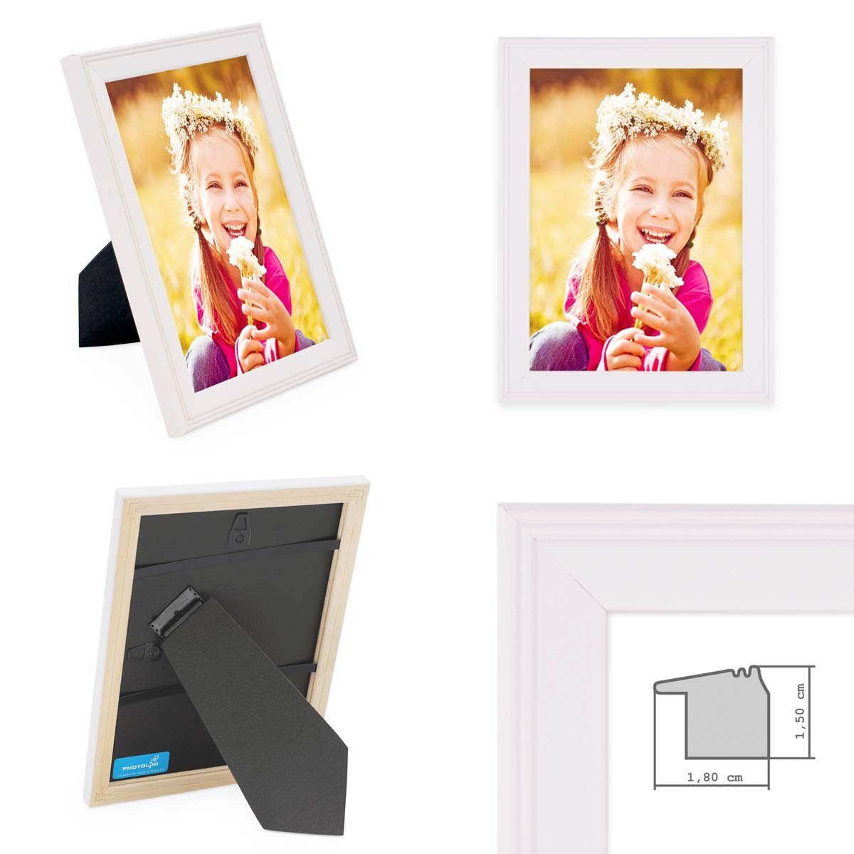 PHOTOLINI Bilderrahmen 3er Set im Landhaus-Stil günstig online kaufen
