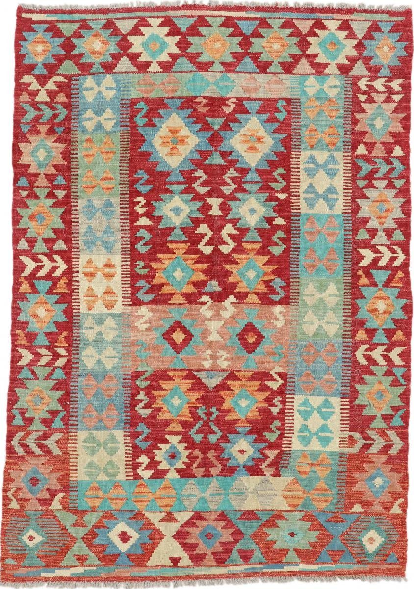Orientteppich Kelim Afghan 123x176 Handgewebter Orientteppich, Nain Trading, rechteckig, Höhe: 3 mm