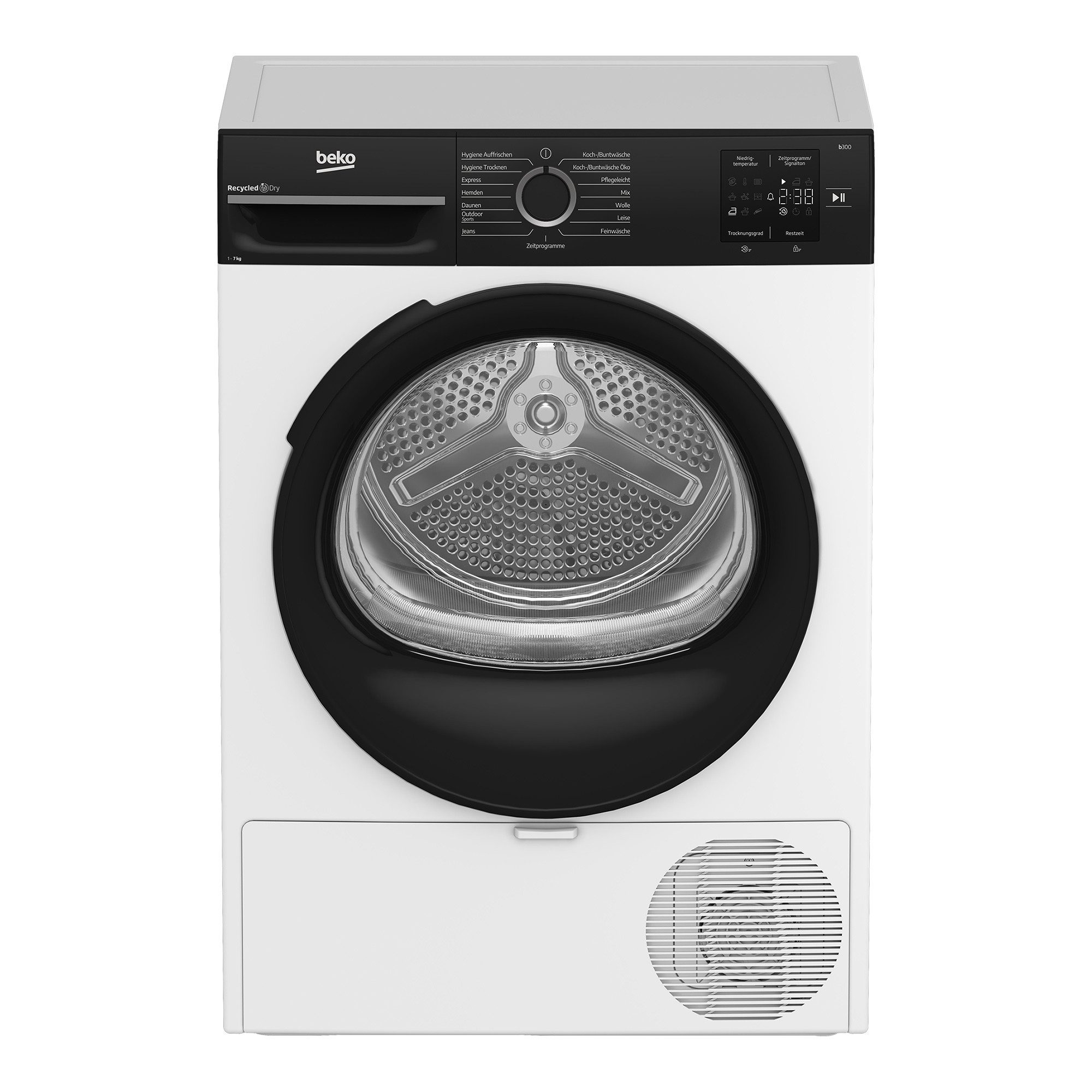 BEKO Wärmepumpentrockner BM3T37240W, ProSmart Inverter Motor, Multifunktionsdisplay, 15 Programme