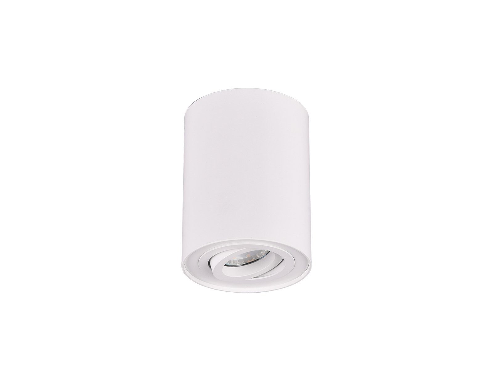 Aufbau-Spot Weiß Aufputz LED meineWunschleuchte Ø innen, wechselbar, Deckenstrahler, Strahler kleiner Dimmfunktion, Treppenhaus, LED Warmweiß, 9,6cm