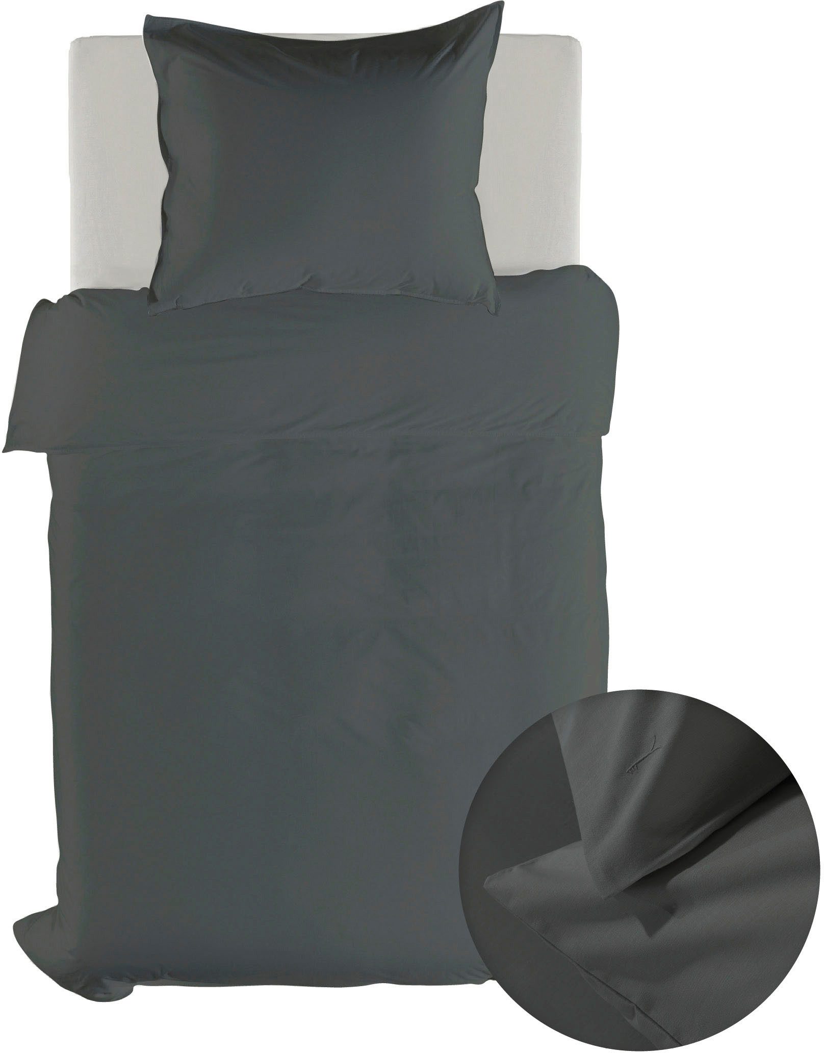 YELLOW Bettwäsche Suite-Casablanca, Renforcé, 2 teilig, Uni, 100% Baumwolle ab 135x200 cm.