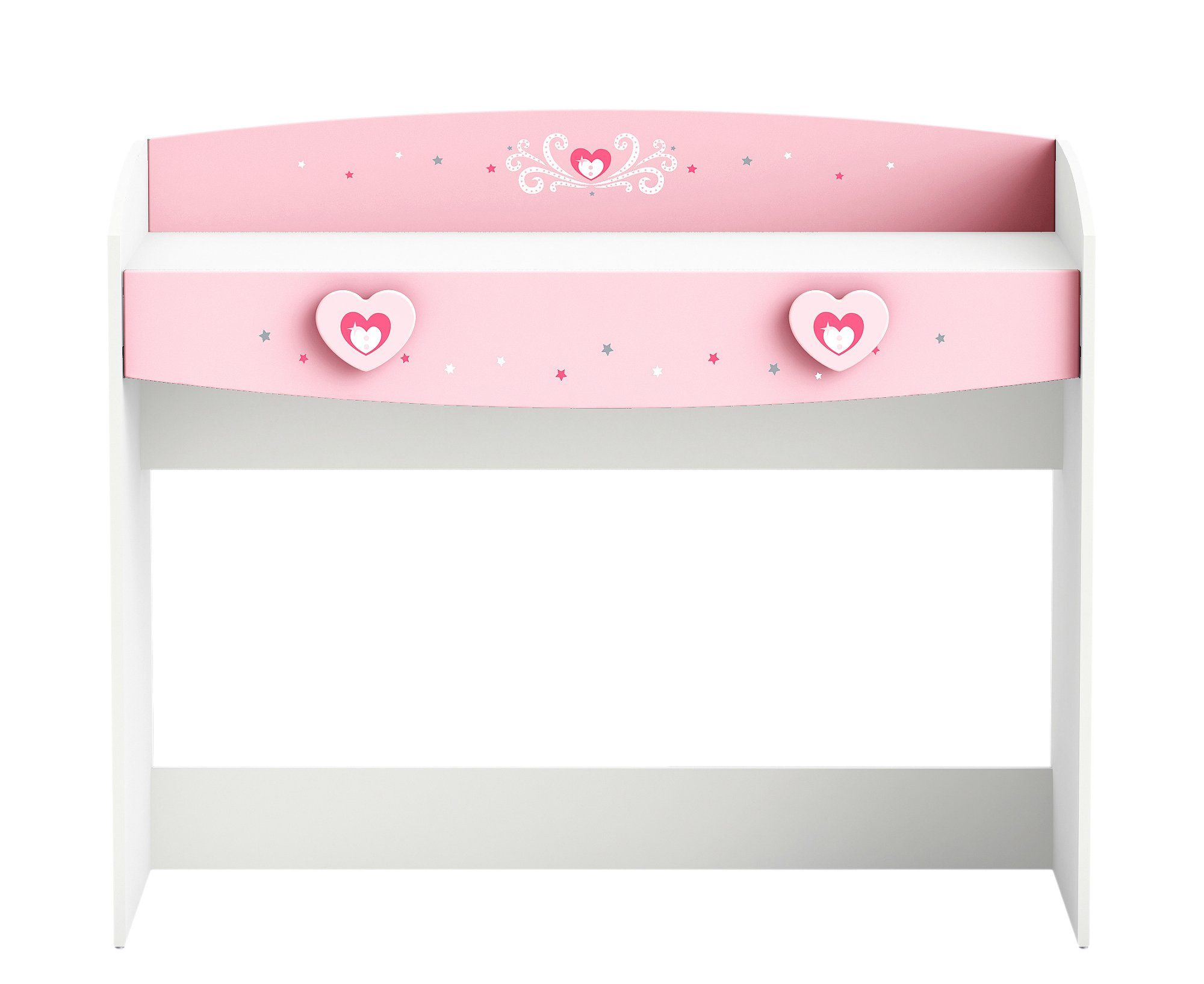 Kindermöbel 24 Kinderschreibtisch Schreibtisch Mädchen Lotte - weiß rosa