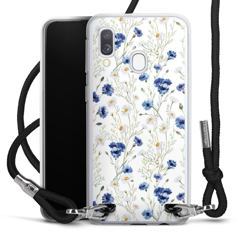 DeinDesign Handyhülle Muster Blume Blumen Flower Pattern 6, Samsung Galaxy A40 Handykette Hülle mit Band Case zum Umhängen