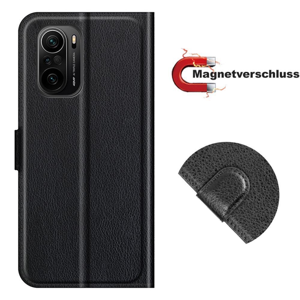 betterfon Handyhülle für alle Xiaomi Modelle Klapphülle Flip Case Wallet Case in Schwarz, 3 Kartenfächer, Magnetverschluss & Standfunktion im Lederlook