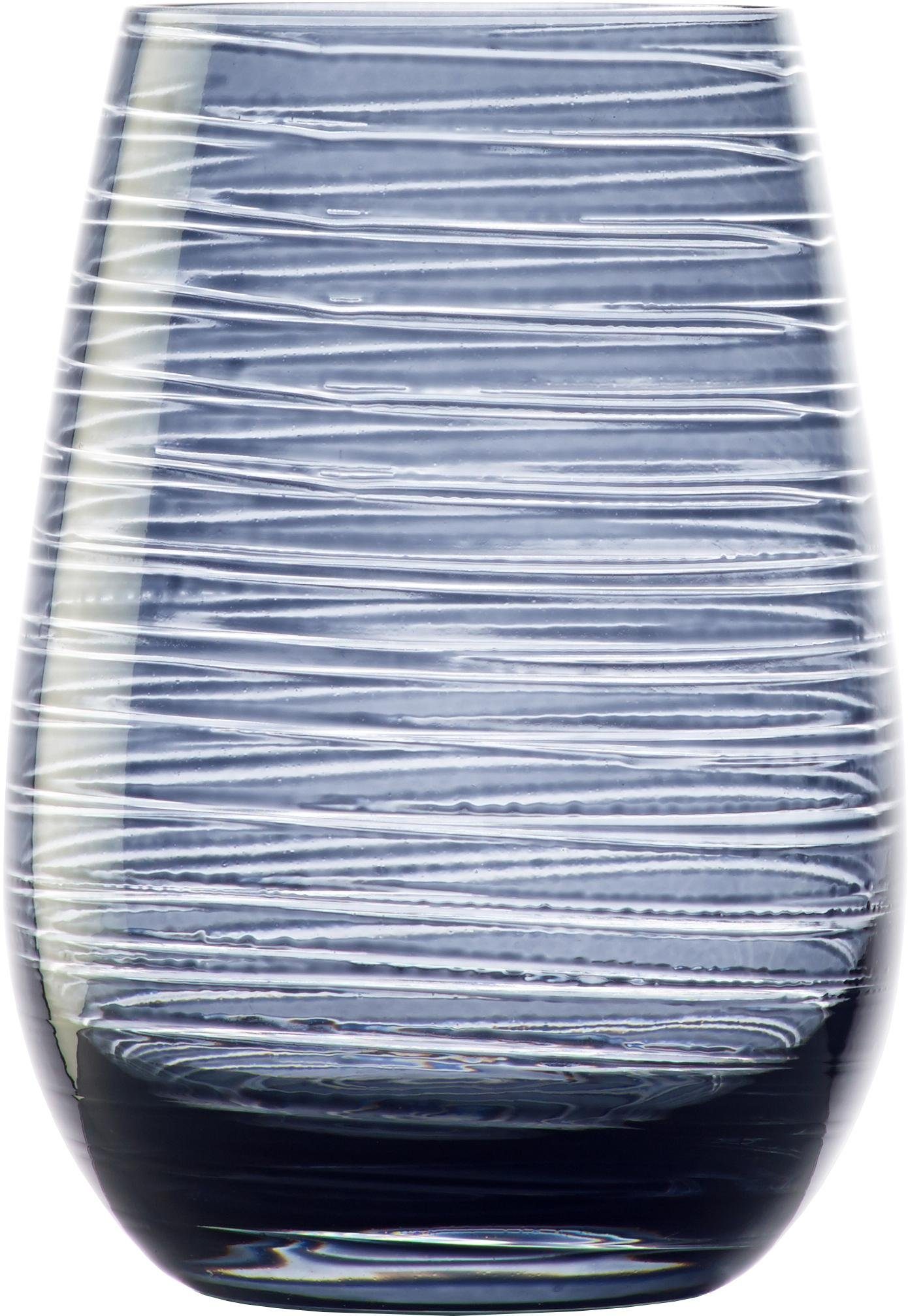 graublau Becher Stölzle TWISTER, 6-teilig Glas,