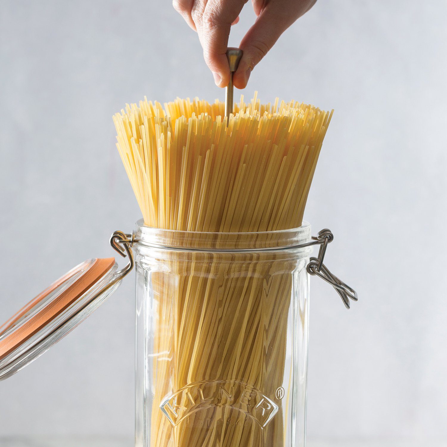 KILNER Vorratsglas, Glas, für Spaghetti, spülmaschinengeeignet, (1-tlg), Liter 2