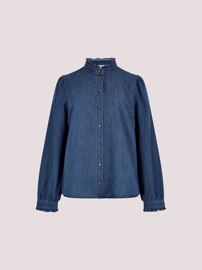 Apricot Klassische Bluse Denim, mit Rüschen