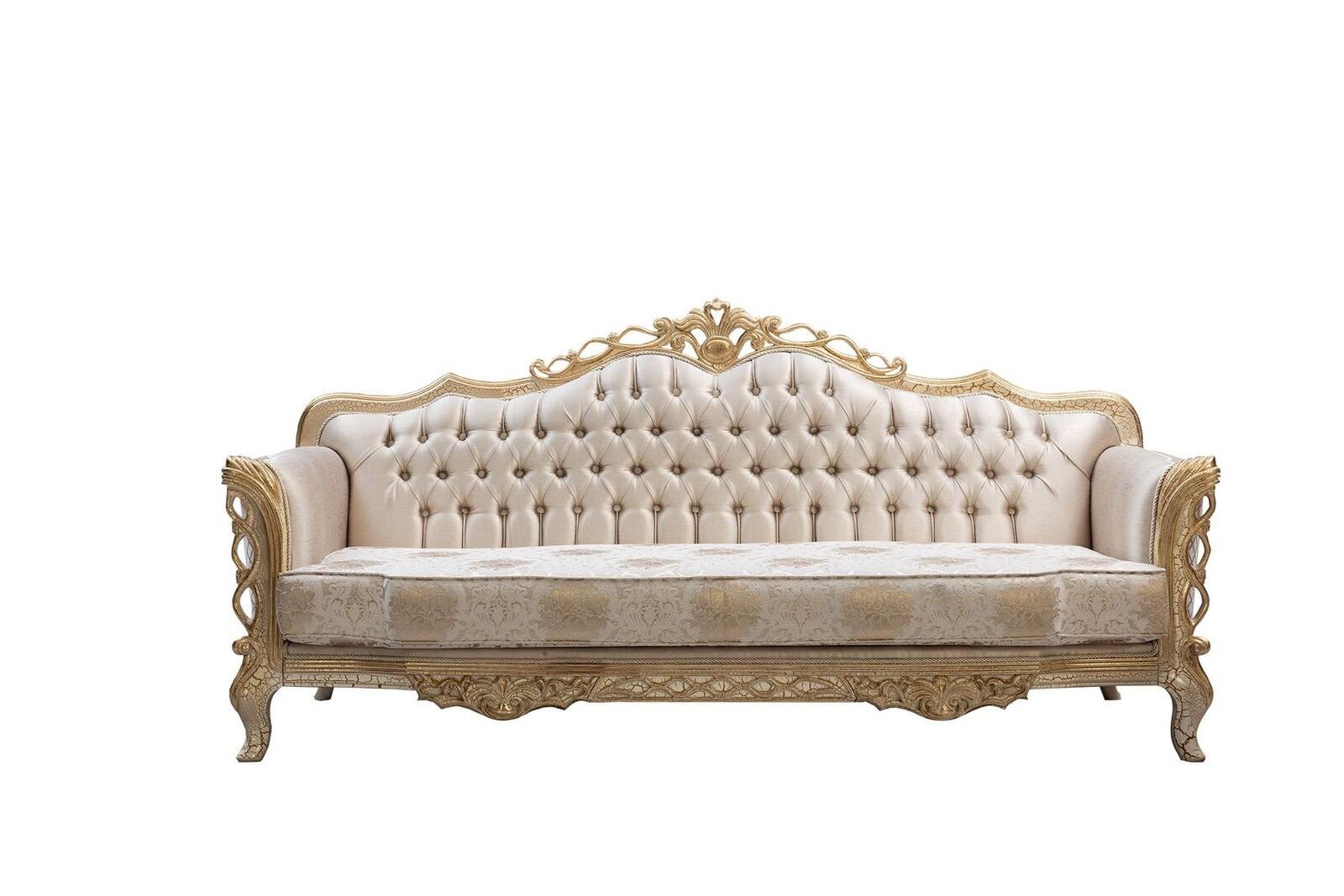 JVmoebel Chesterfield-Sofa Sofa 3 Sitzer Wohnzimmer Couch Klassiker Design Luxus Sofa Textil Neu, 1 Teile, Made in Europe