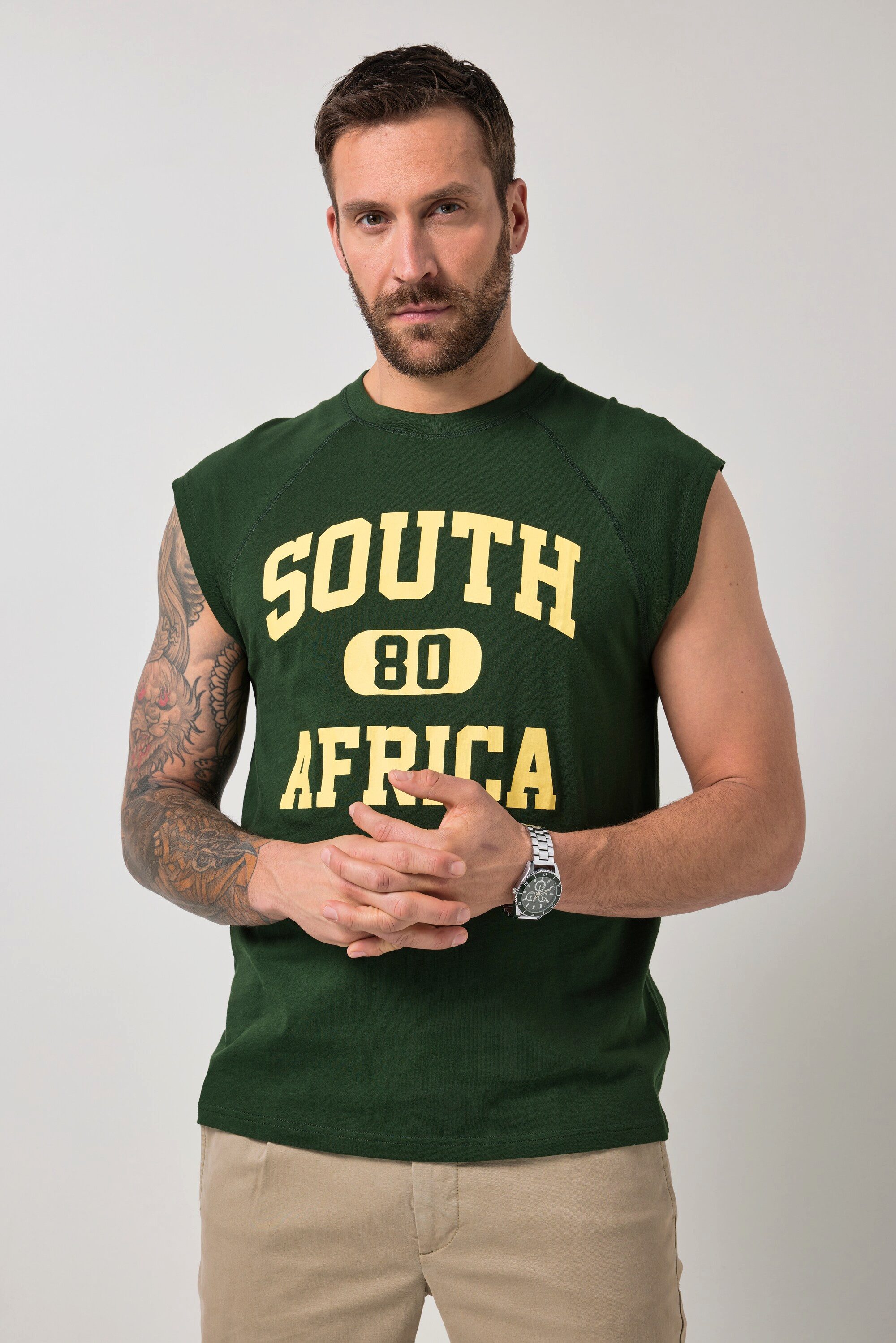 JP1880 T-Shirt Tanktop überschnittene Schultern Print bis 8 XL