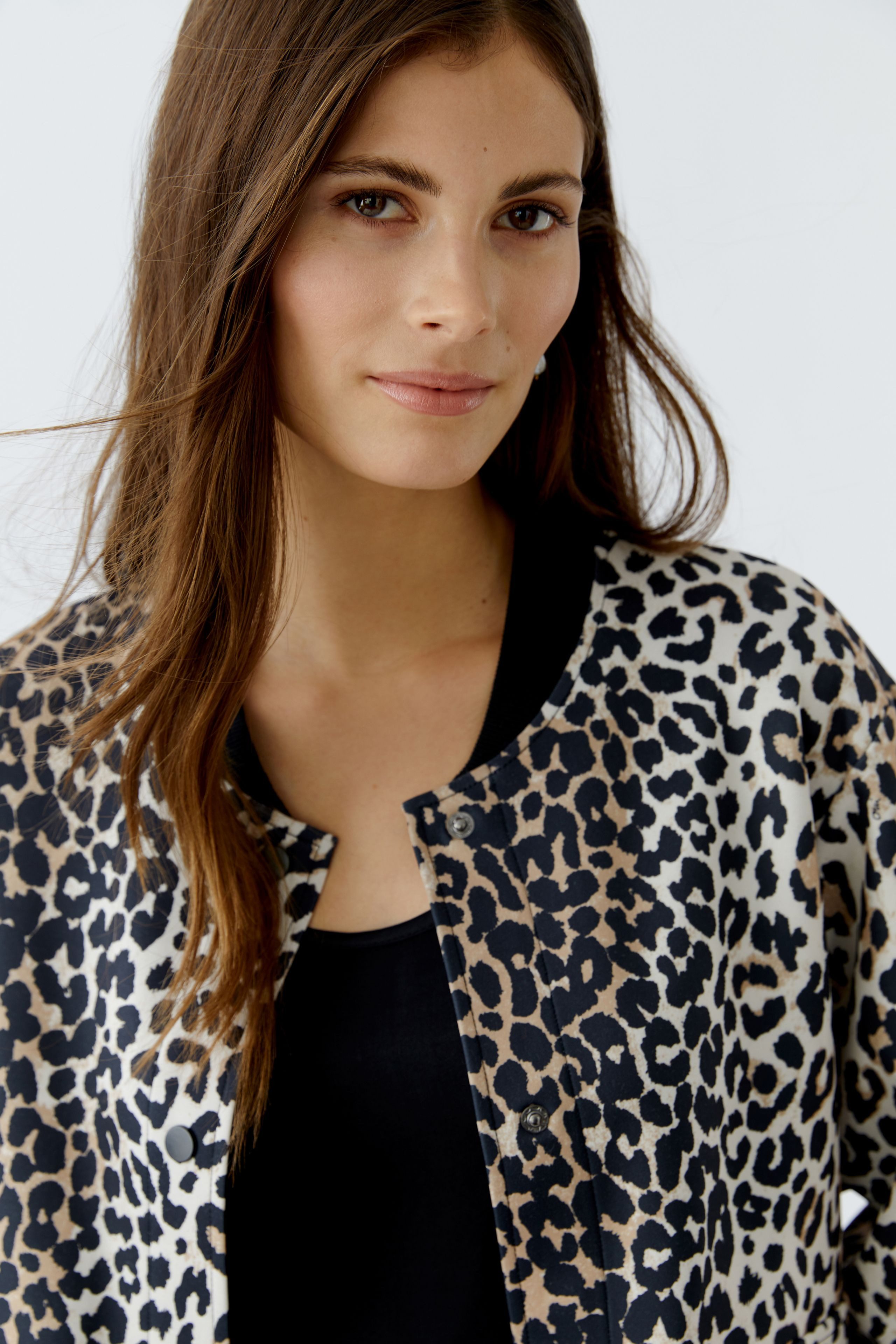 Oui Blouson Oui Blouson Scuba Qualität Leo Print (1-St)
