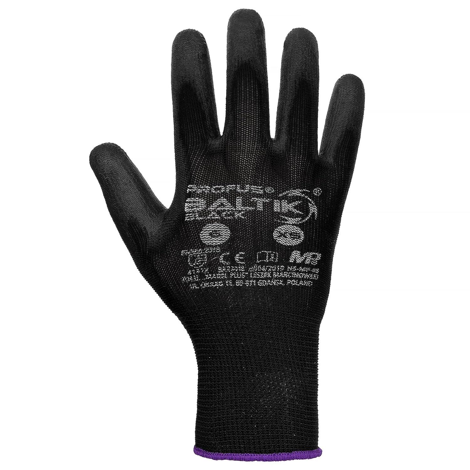 Profus Arbeitshandschuh-Set 12 Paar Handschuhe Arbeitshandschuhe Mechanikerhandschuhe Schwarz
