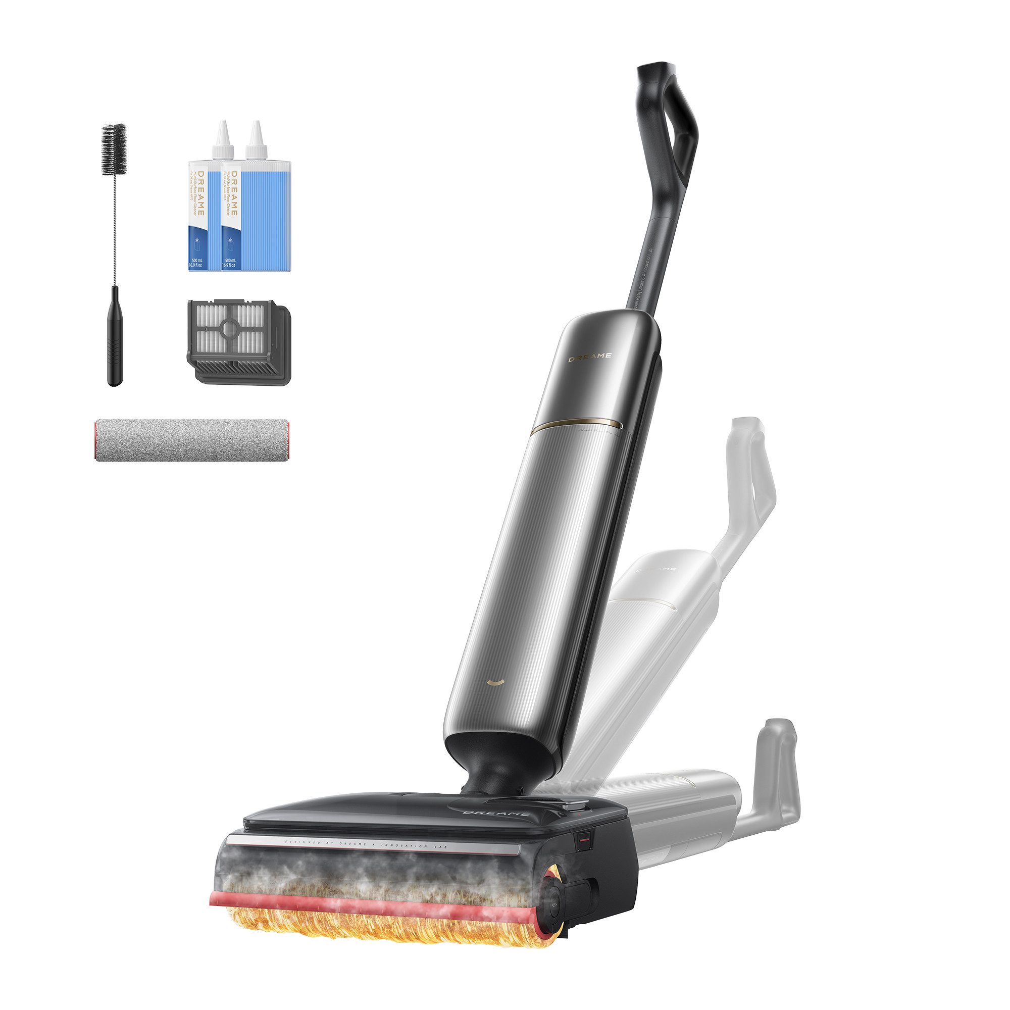 Dreame Nass-Trocken-Akkusauger T16 Pro Heat, 420 W, beutellos, Heißwasser-Wischen, Ecken- und Kantenreinigung, Anti-Verhedderung