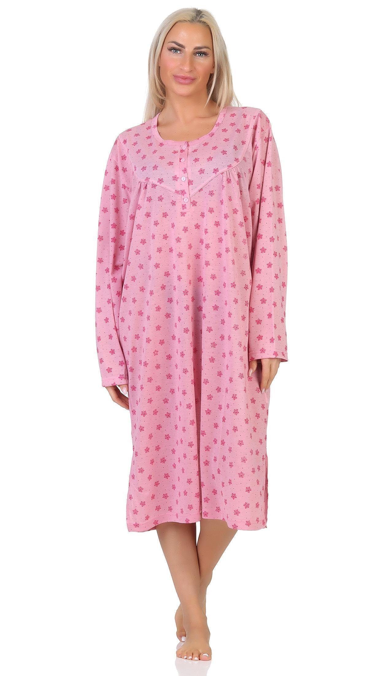 EloModa Nachthemd Damen Nachthemd Sleepshirt Nachtwäsche; M L XL 2XL (1-tlg) Altrosa