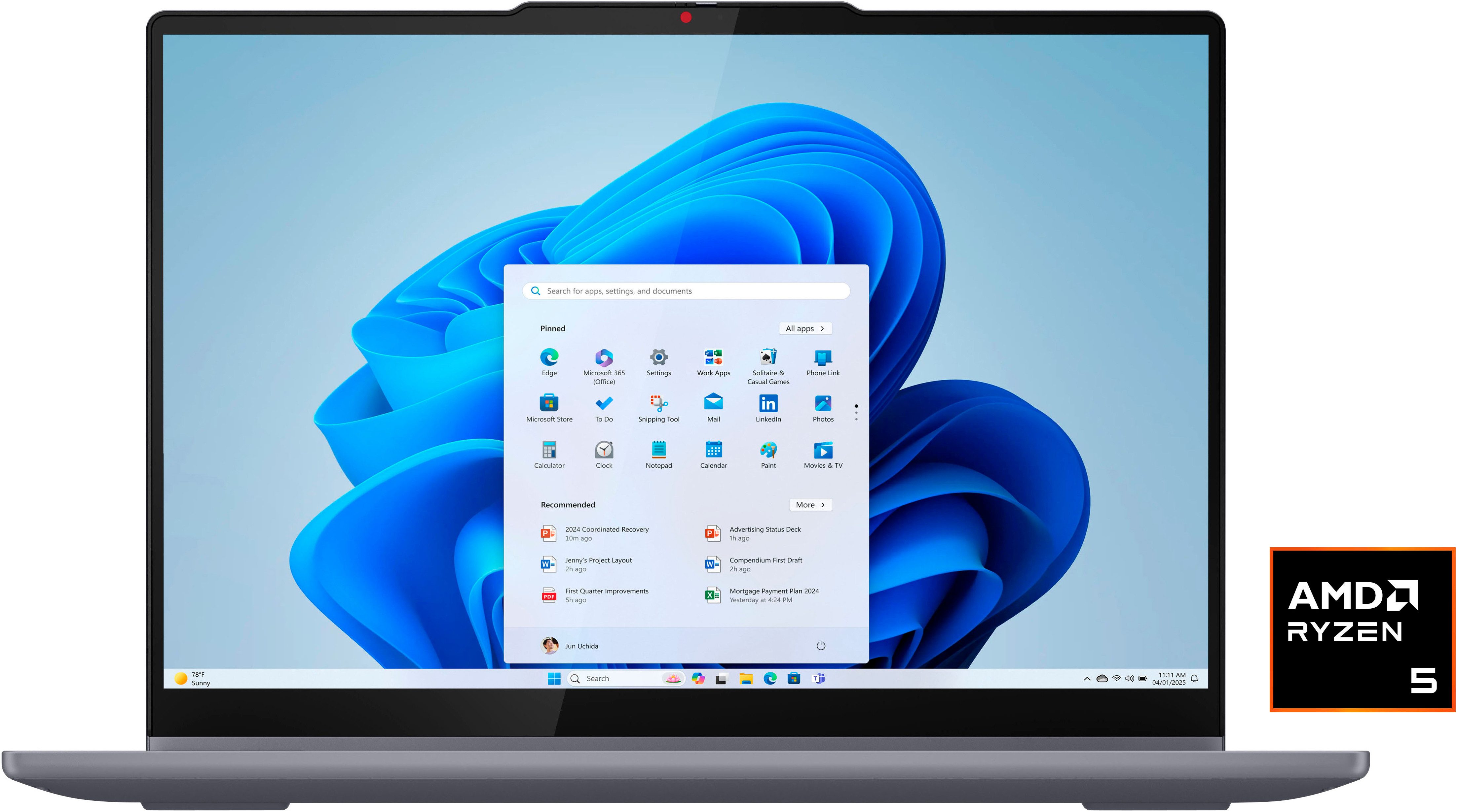 Lenovo IdeaPad 5 2-in-1 14AKP10 Convertible Notebook (35,56 cm/14 Zoll, AMD Ryzen™ AI 5 340, Radeon 840M, 16 GB, 512 GB SSD)