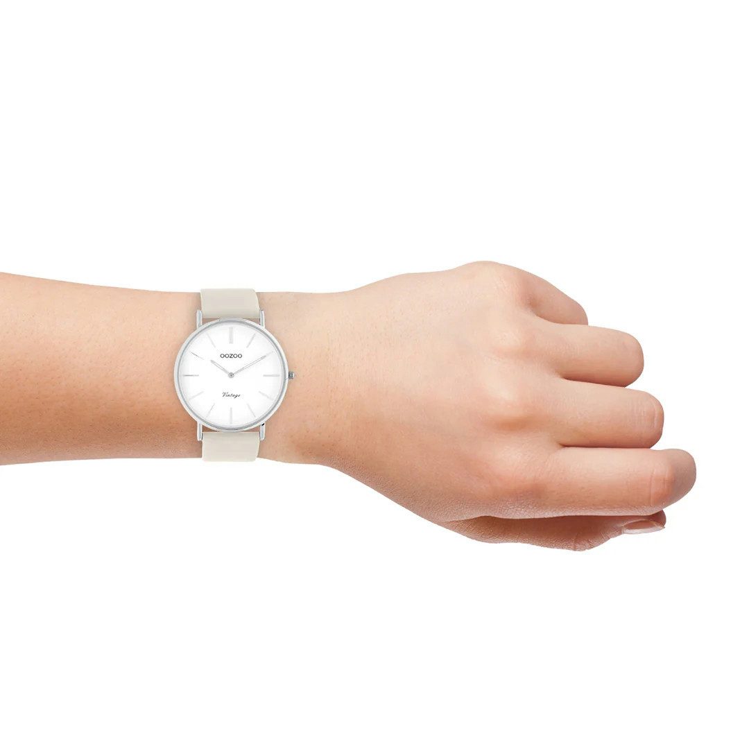 OOZOO Quarzuhr Vintage Damenuhr C20250 Weiss günstig online kaufen