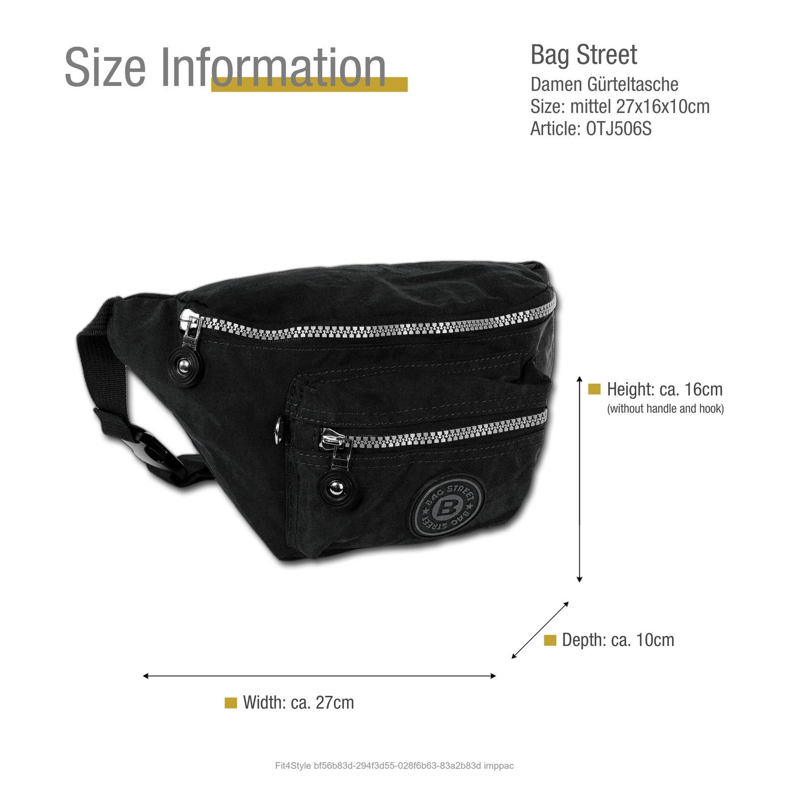 BAG STREET Gürteltasche Bag Street Damen Herren Gürteltasche (Gürteltasche), Gürteltasche Nylon, blau ca. 27cm x ca. 16cm