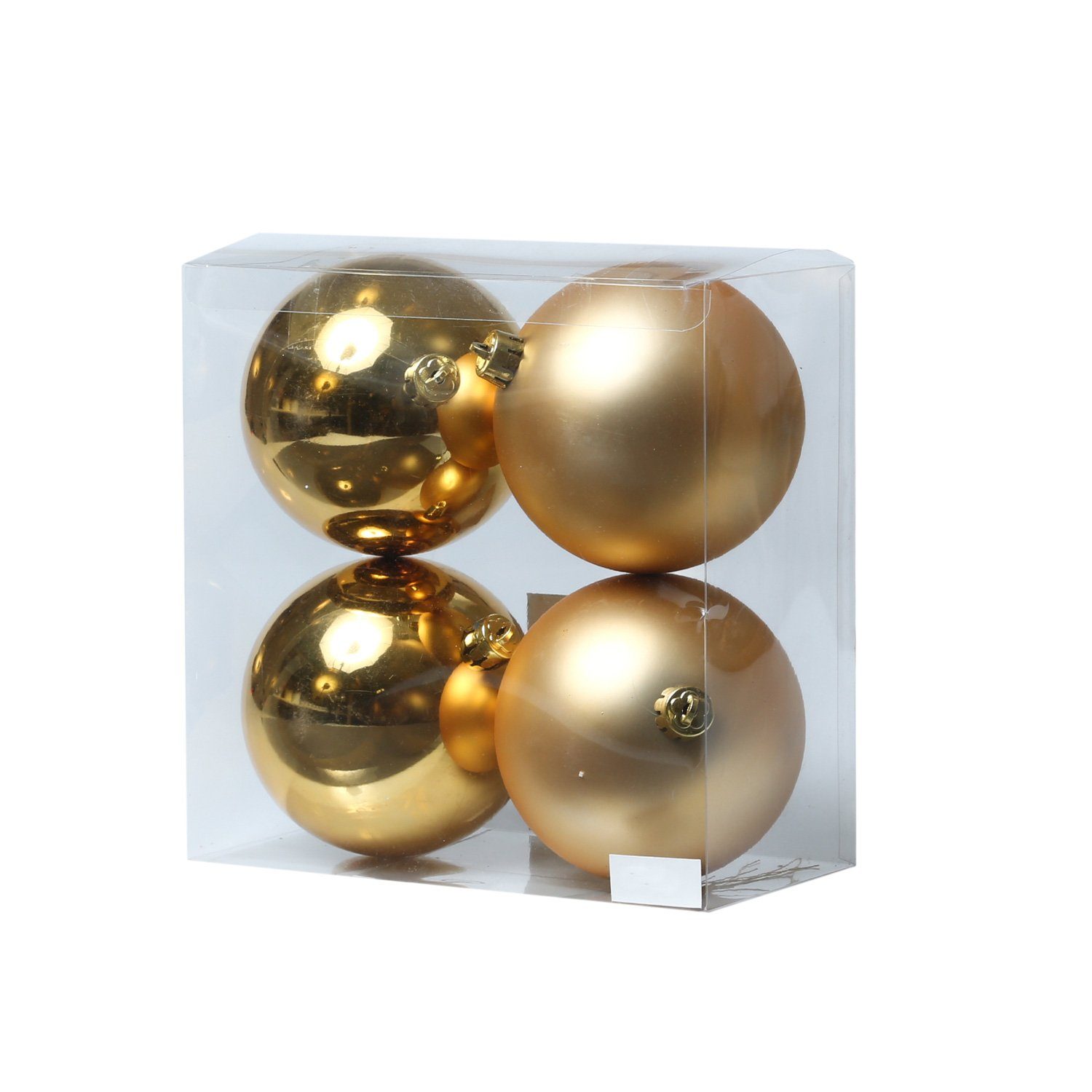 Weihnachtsbaumkugel Christbaumkugeln Weihnachtskugeln bruchfest 10cm gold 4er Set