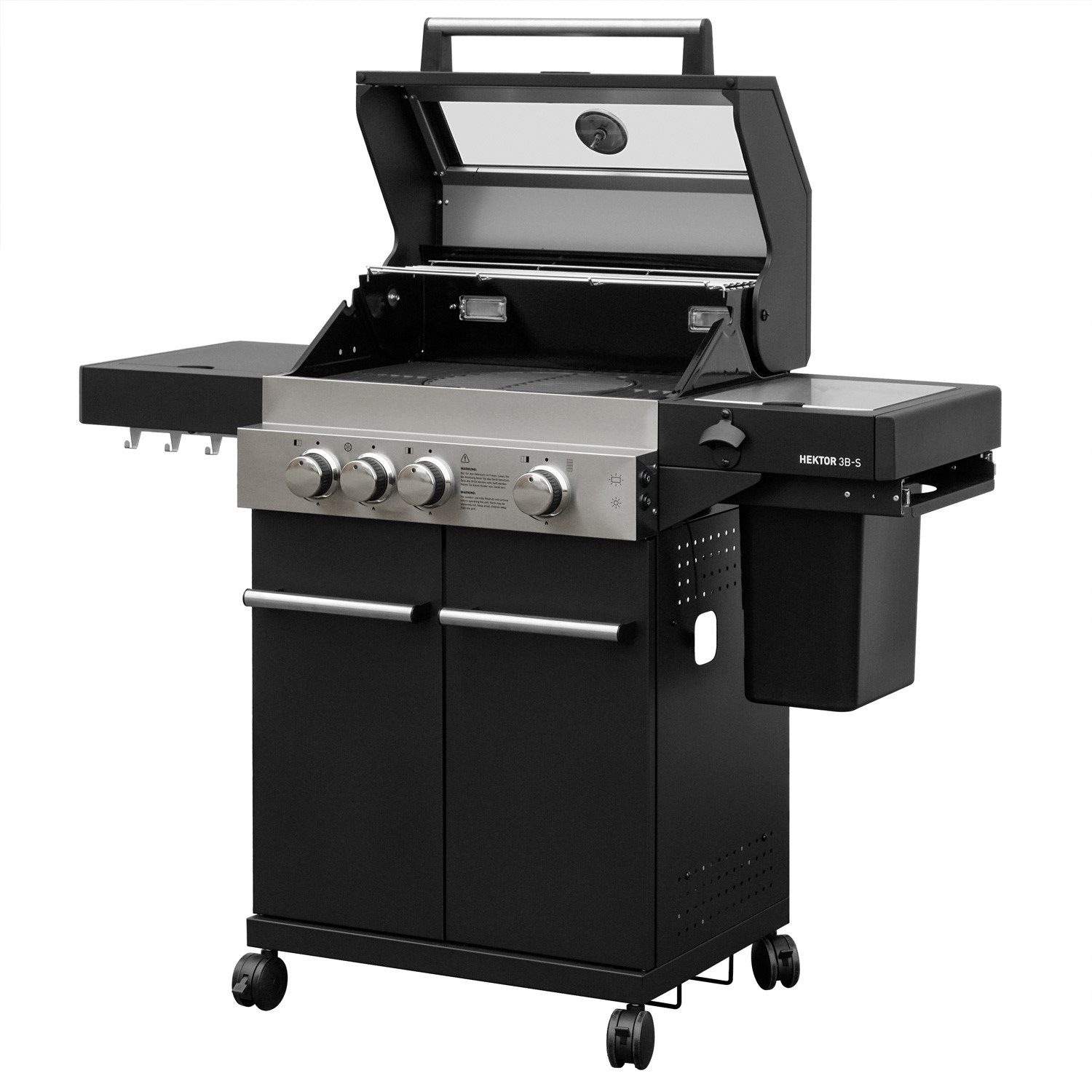 Gasgrill Feuergott Gas-Grillstation Hektor 3B-S inkl. Abdeckhaube