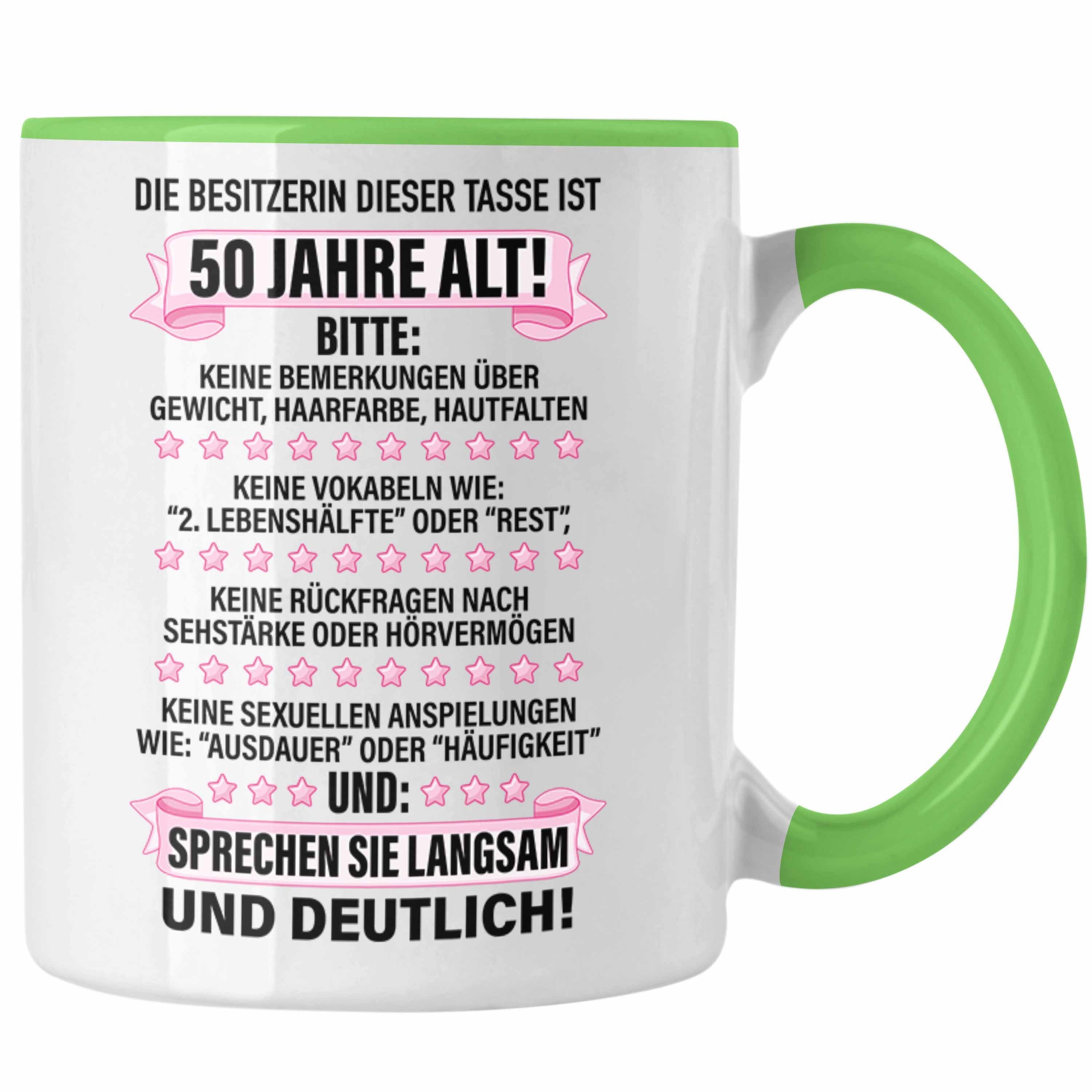 Tasse Perfektion Tasse - Frauen Trendation Witzig Grün Geschenk Geburtstag Geburtstag Geschenkidee Trendation Mama Spruch 50er Lustiger Spruch 50. Mutter