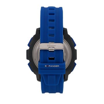 Sector Digitaluhr Sector Herren Armbanduhr Digital, Herren Armbanduhr eckig, groß (47x41,1mm) Silikonarmband blau, Casual