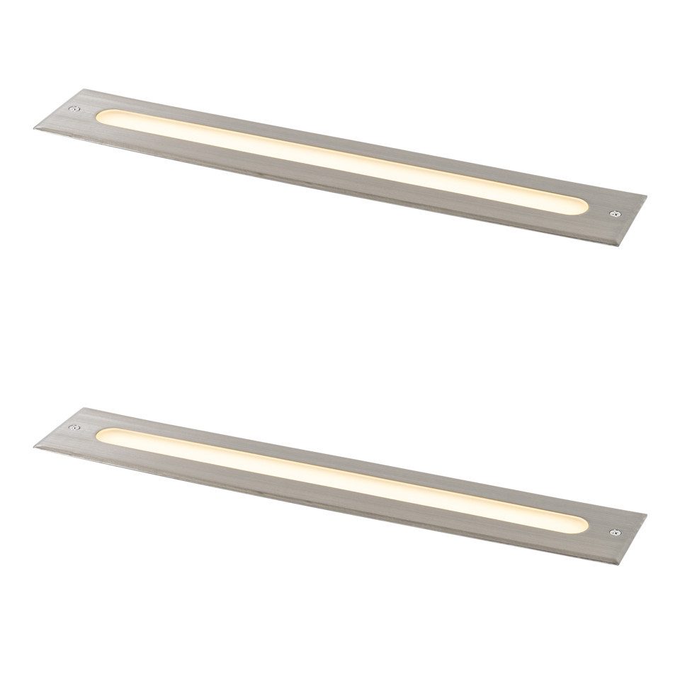 Qazqa LED Einbaustrahler 106891, LED fest integriert, Extra-Warmweiß, QAZQA Außen Einbau­leuchte, integrated, Stahl, Aluminium, Modern