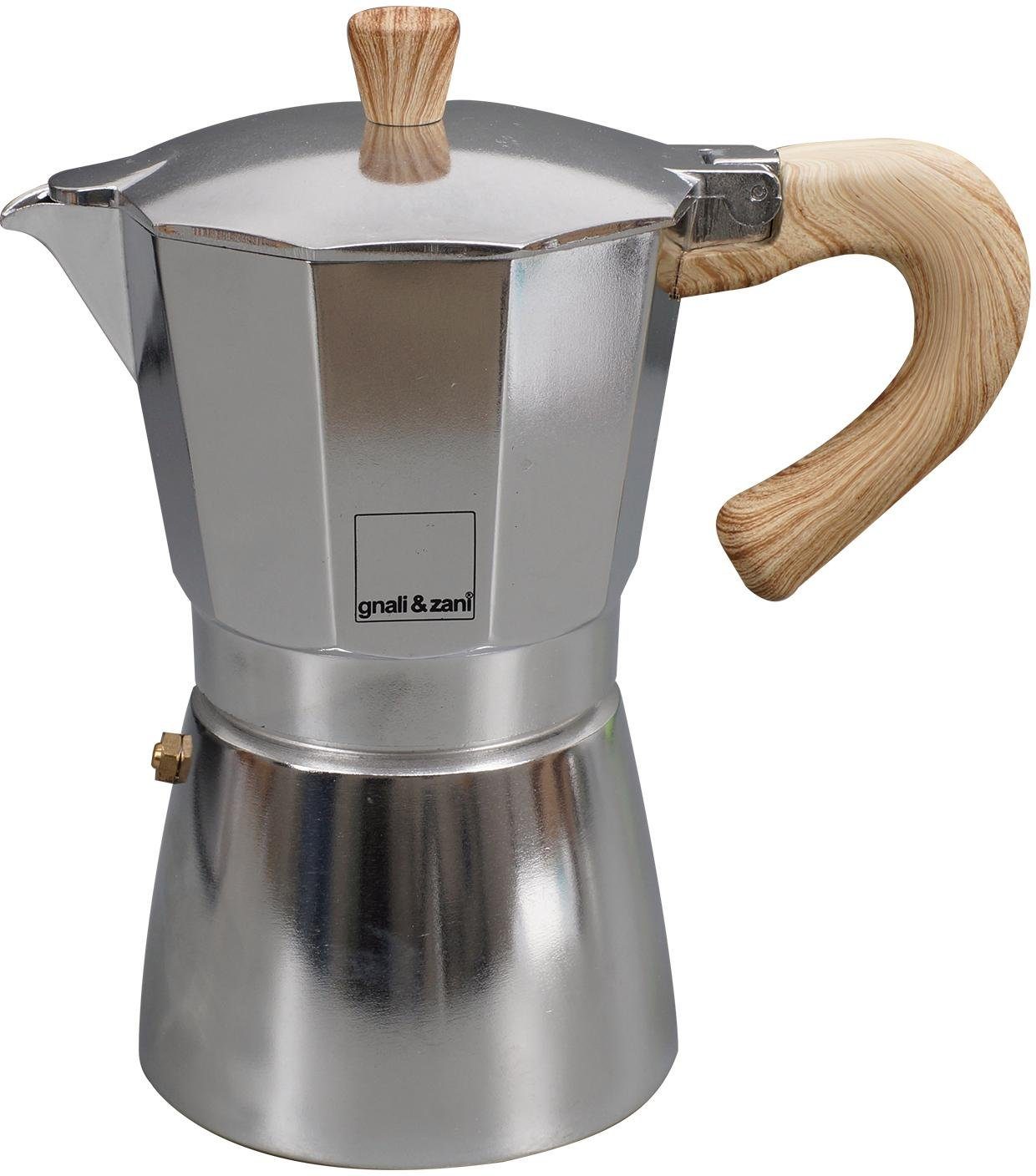 gnali & zani Espressokocher, Induktion, silberfarben