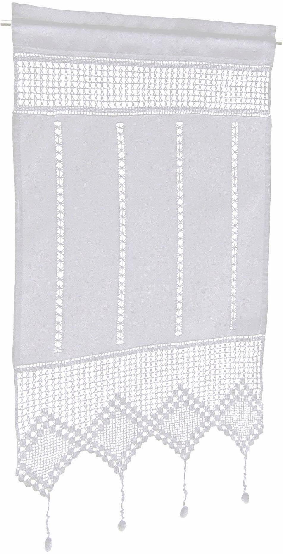 HOSSNER - ART OF HOME DECO Scheibengardine Attersee (1 St), Stangendurchzug, halbtransparent