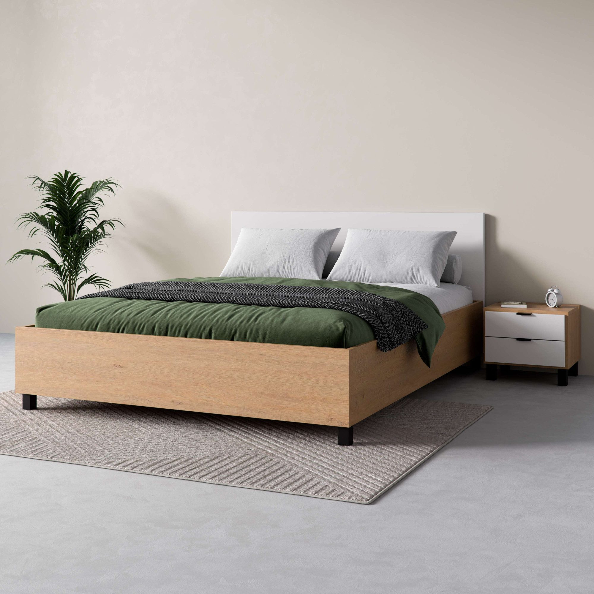 Vox Bett SIMPLE, sehr strapazierfähig, hydraulischer Bettkasten oder Schublade (Breiten: 90/120/140/160 und 180cm), extrem hohe Belastbarkeit, robust und stilvoll, made in EU!