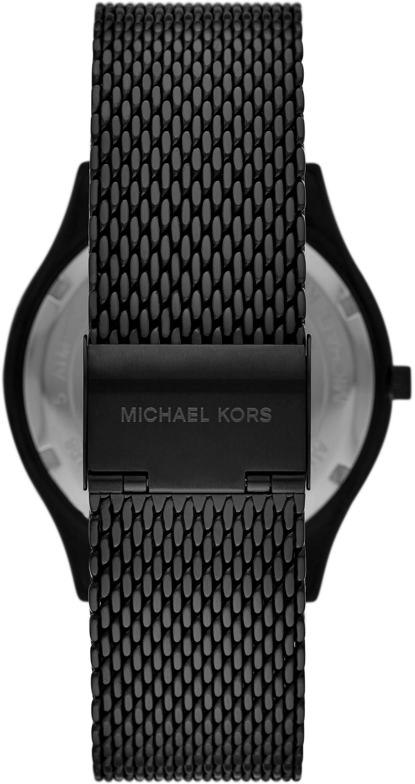 MICHAEL KORS Quarzuhr SLIM RUNWAY MK1085SET, (Set, 2-tlg., mit Brieftäschchen), Armbanduhr, Herrenuhr, ideal als Geschenk, Edelstahlarmband