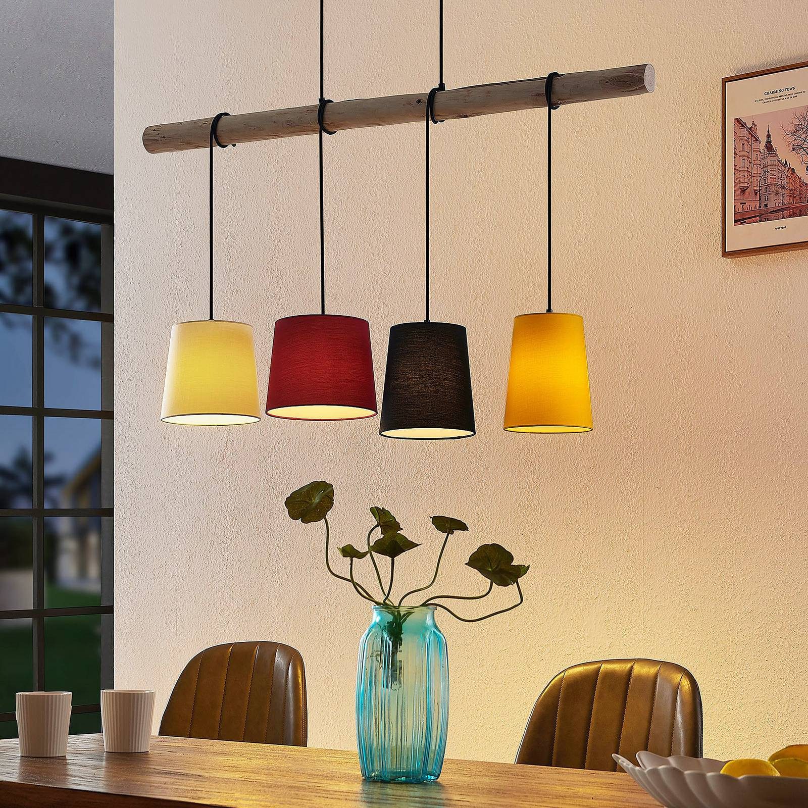 Lindby Hängeleuchte Hinai, IP20, 4 x 60 W