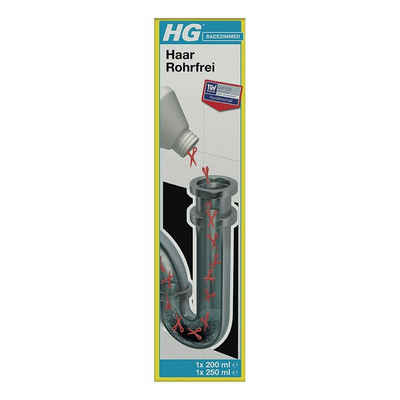 HG HG Haar Rohrfrei 200ml & 250ml - Haarentfernung (1er Pack) Rohrreiniger