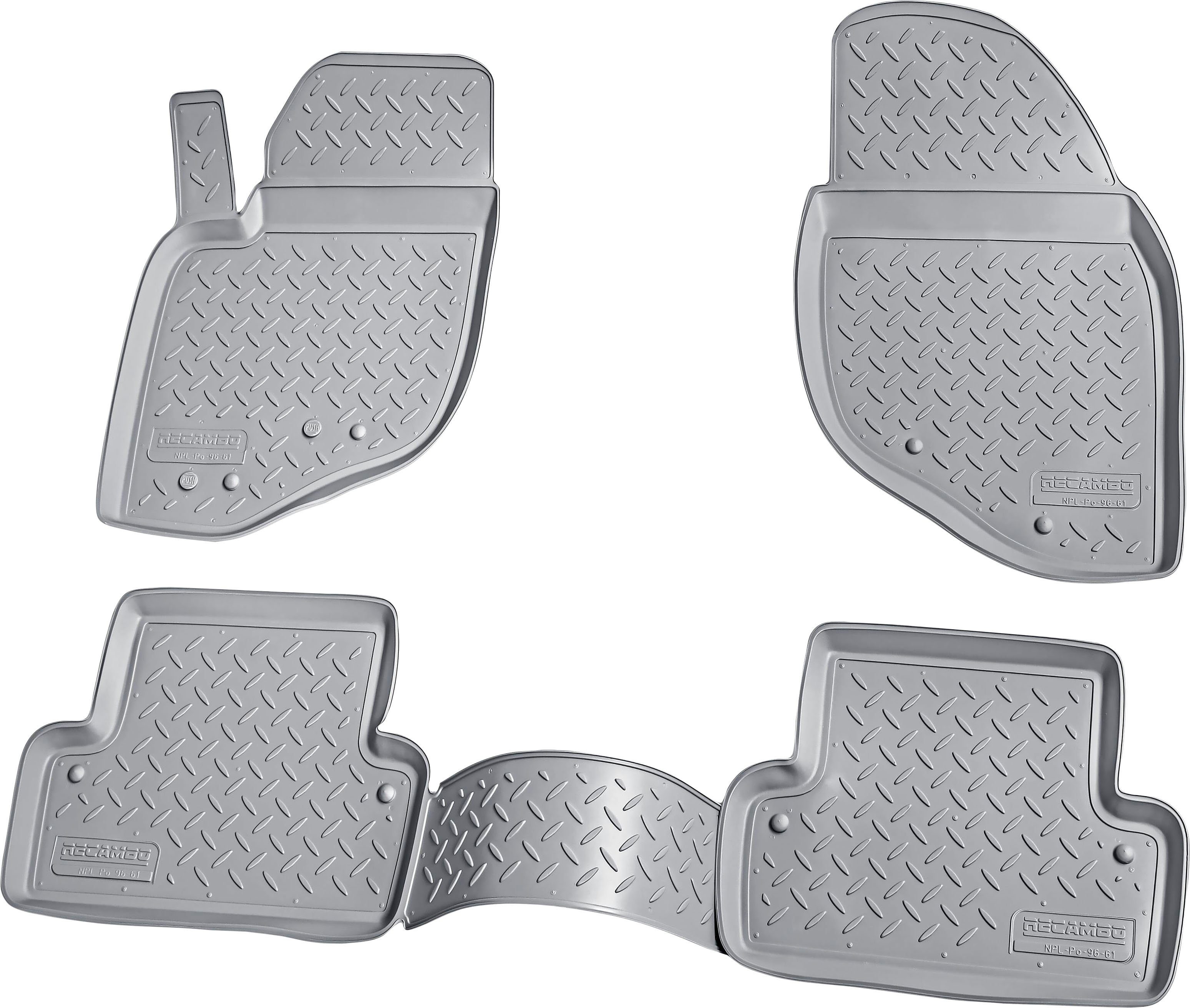 RECAMBO Passform-Fußmatten CustomComforts (4 St), für Volvo V70, XC70 2000  - 2007, perfekte Passform