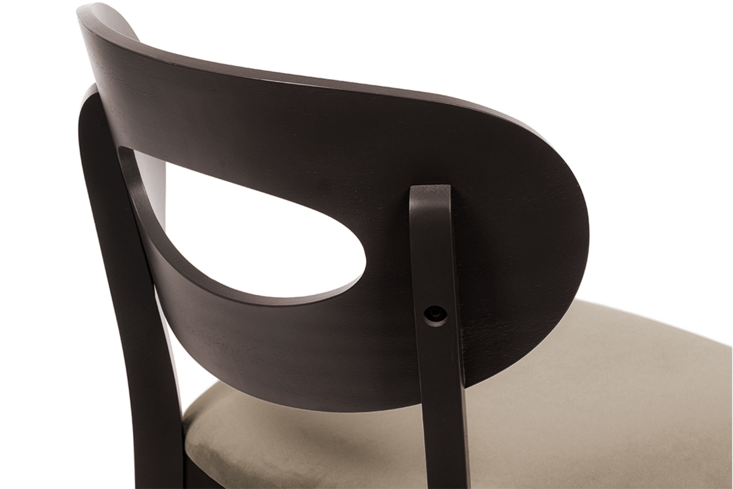 St) Polsterstühle Esstischstuhl Holzstühle Konsimo 4-Fußstuhl beige 2 | TANER beige /wenge (Esszimmerstühl,