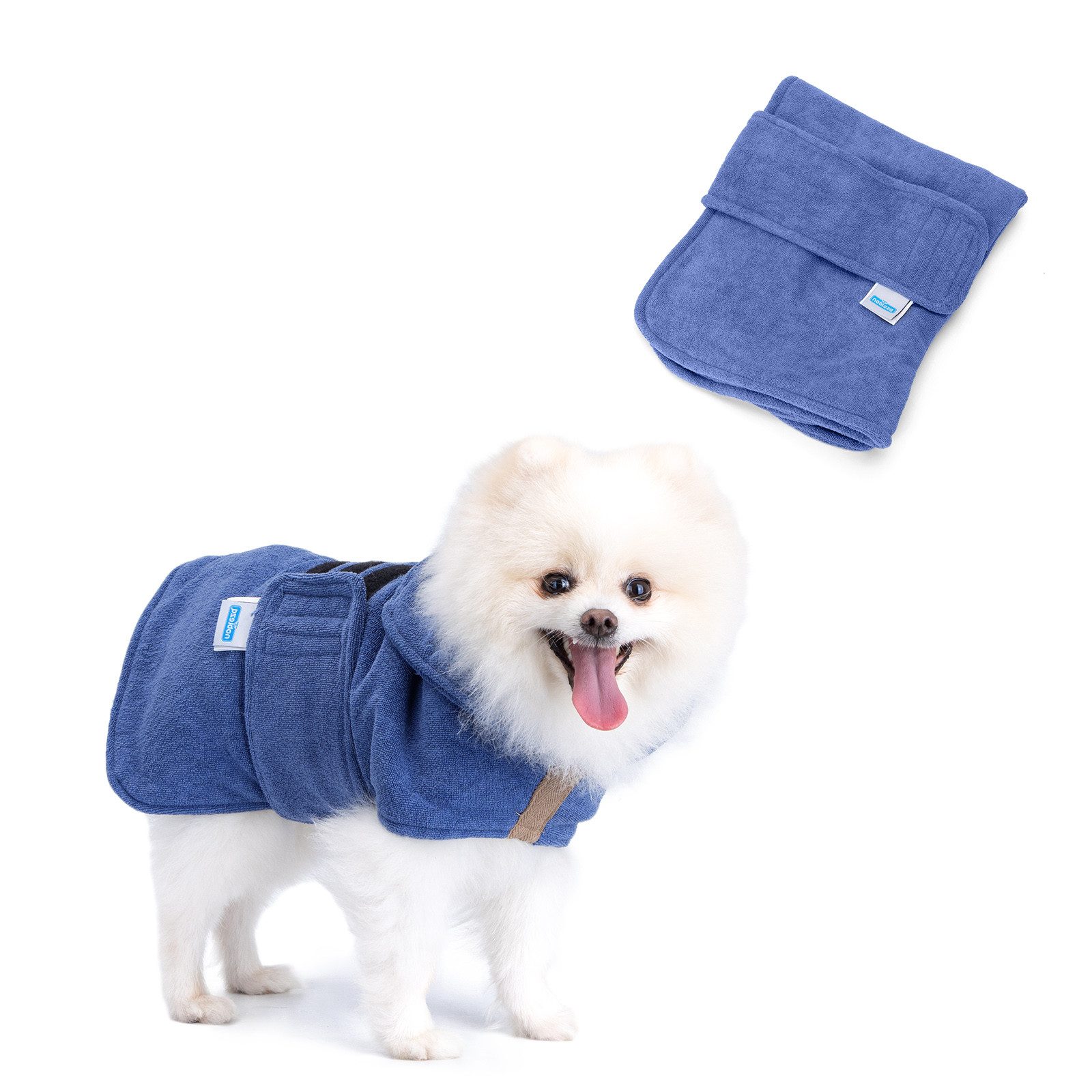 Hundebademantel Hundebademantel Mikrofaser mit Klettverschluss