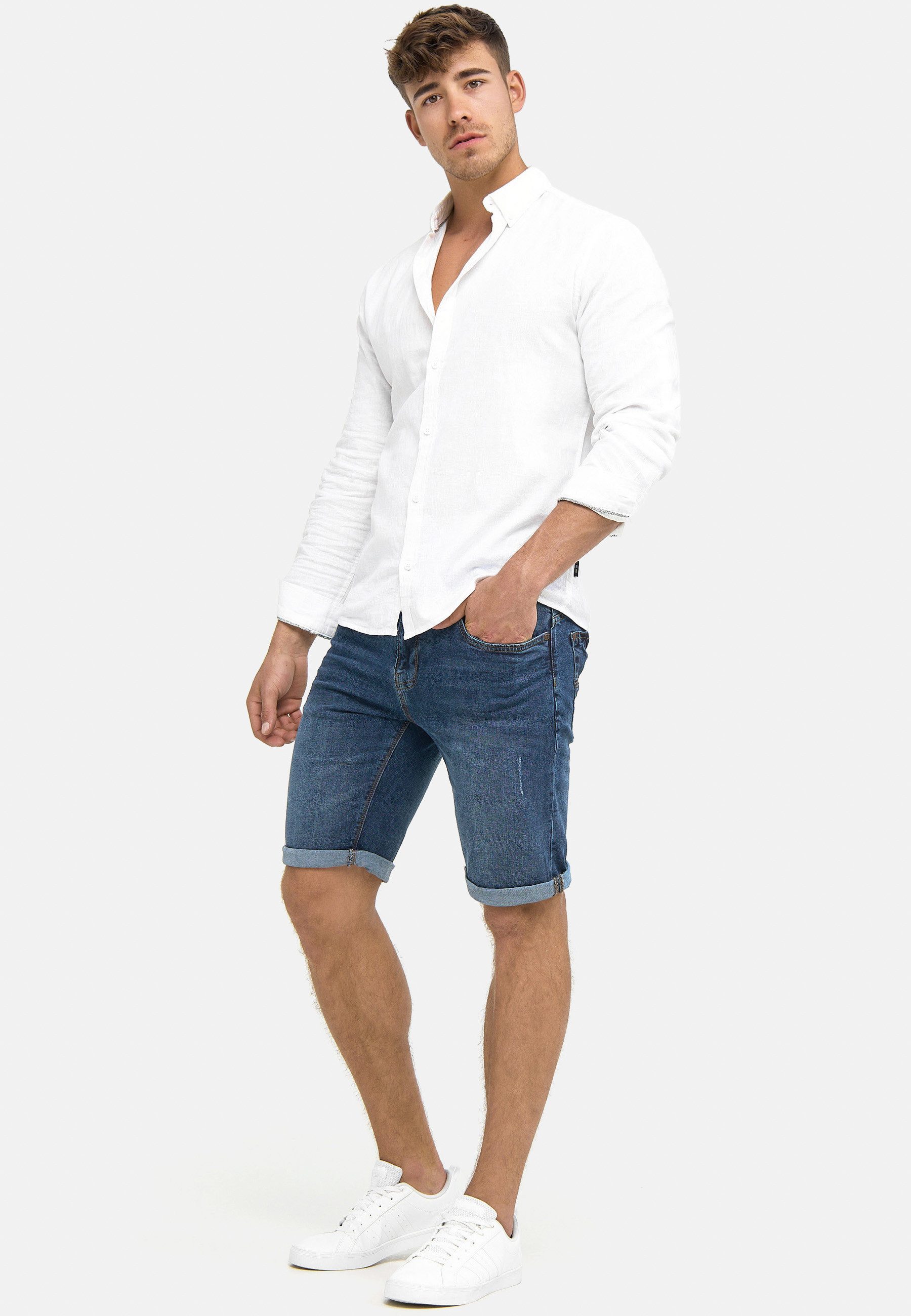 INDICODE Jeansshorts Herren Caden Jeans Shorts Herrenshorts mit 5 Taschen, Denimstyle – Bild 5 von 5