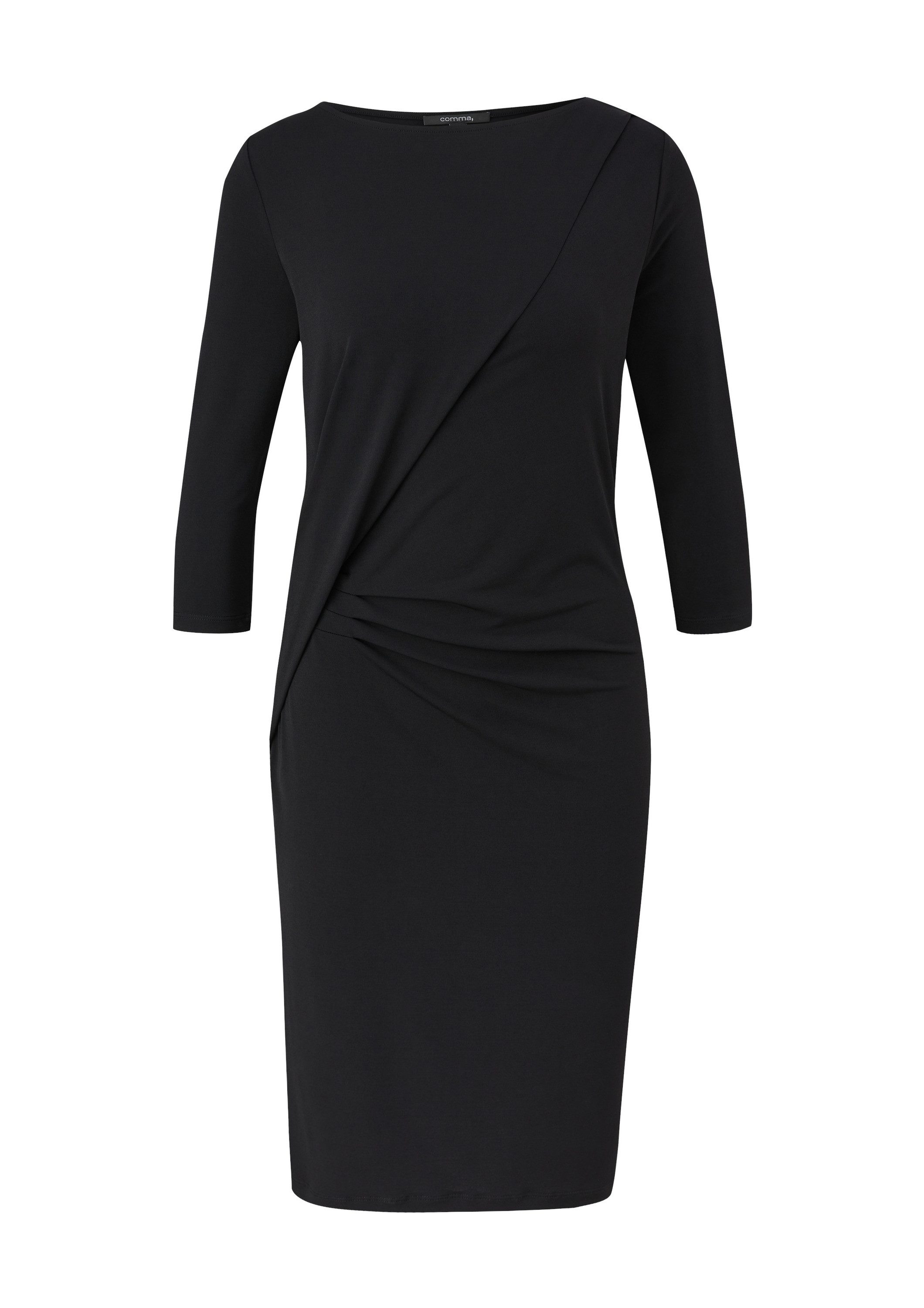 comma Minikleid Kleid Jerseykleid mit Raffung günstig online kaufen