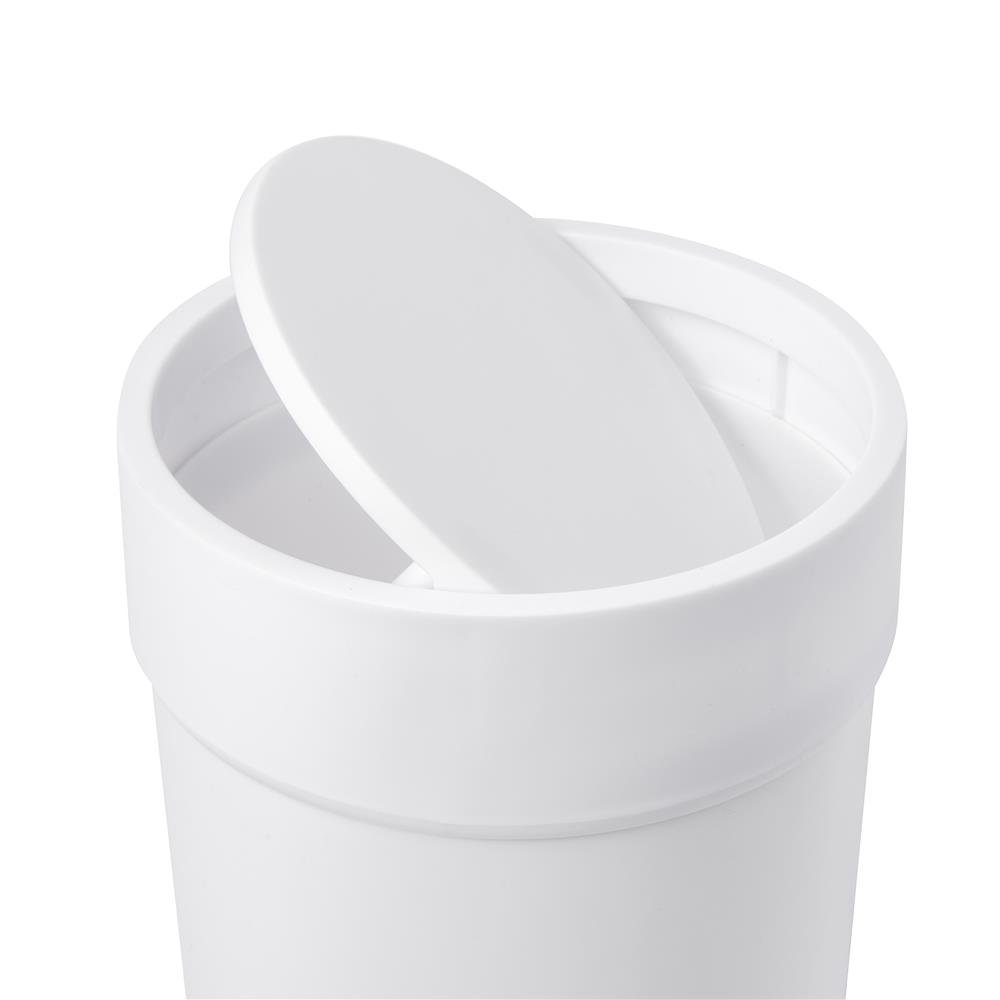 Umbra Kosmetikeimer Touch, 6L Abfalleimer mit Schwingdeckel, Badezimmereimer