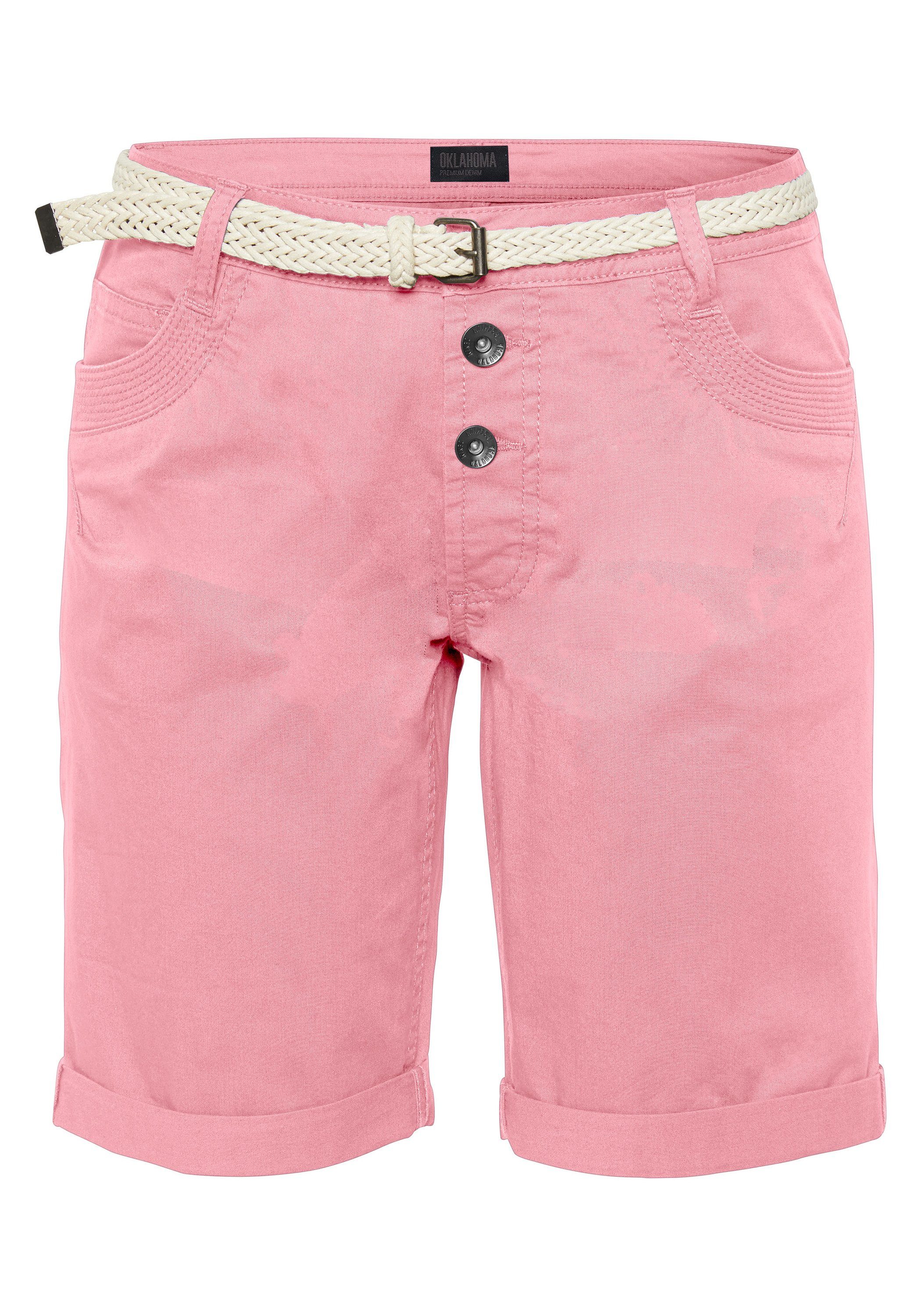 OKLAHOMA PREMIUM DENIM Bermudas mit krempelbarem Saum