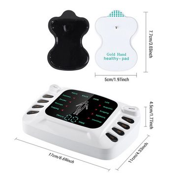 Scheiffy EMS-Gerät Therapeutisches Massagegerät,Puls-Massage-Instrument,8 Modi, Akupunktur-Elektrotherapie,15-Gang einstellbar