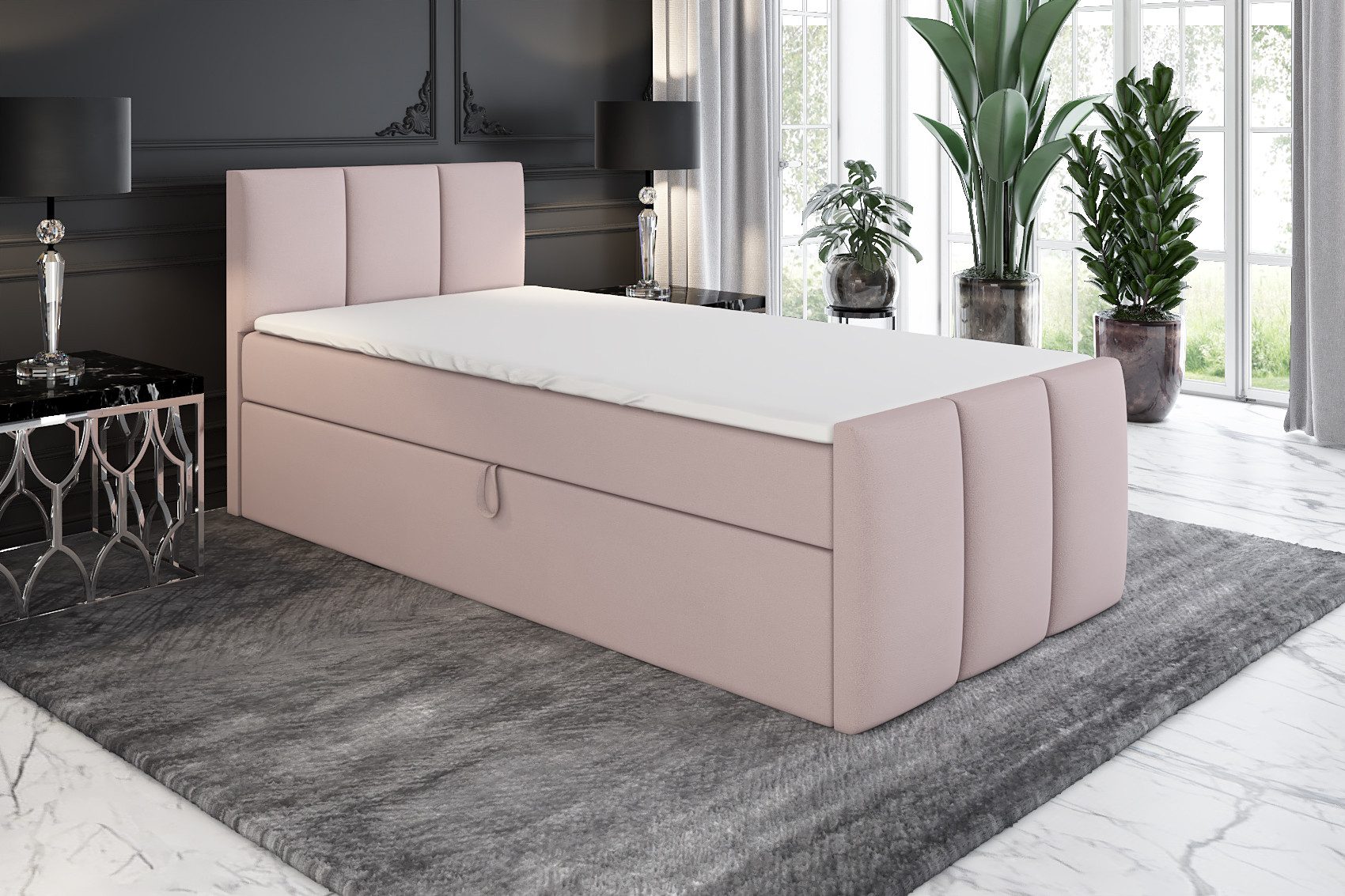 A&J MöbelLand GmbH Boxspringbett Einzelbett MOREN günstig online kaufen