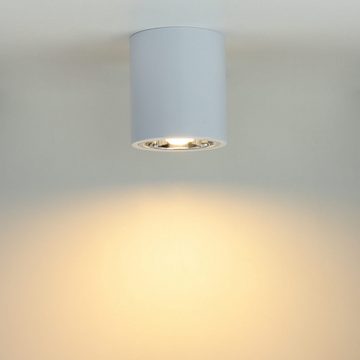 Licht-Erlebnisse Deckenleuchte DOWNLIGHT, ohne Leuchtmittel, Deckenlampe rund Weiß Spot Lampe Strahler