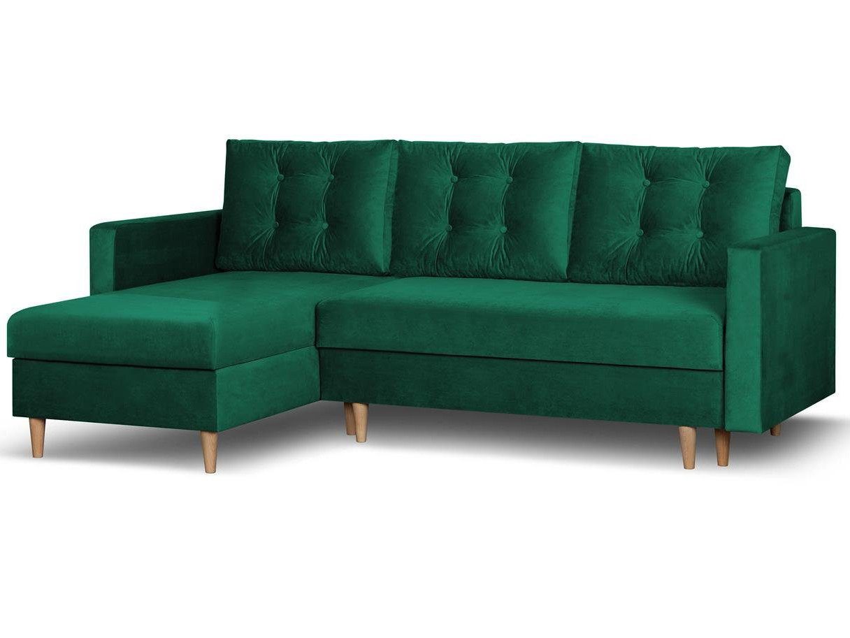 Beautysofa Ecksofa mit Schlaffunktion Sigurd L, Klassisches Design, Skandinavischer Stil, mit Bettkasten