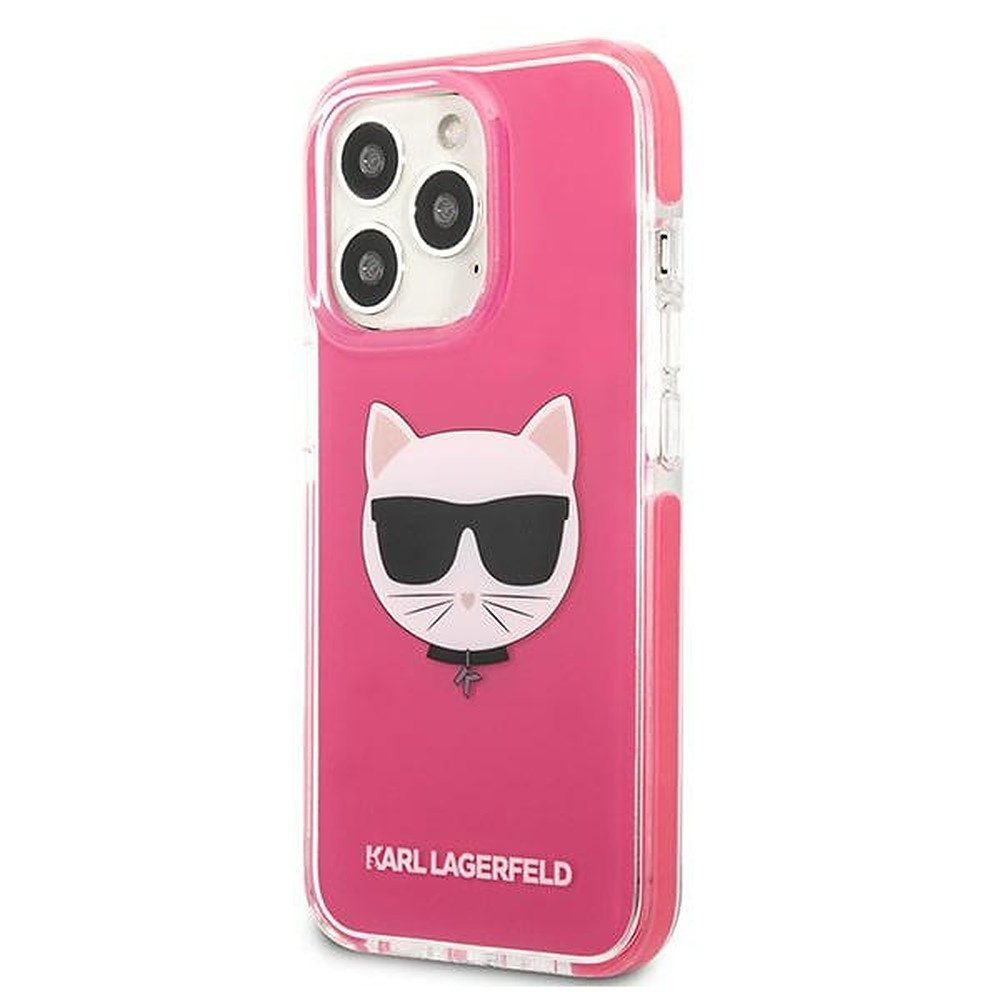 KARL LAGERFELD Handyhülle Schutzhülle Katzendesign, Lizenzprodukt Karl Lagerfeld, Katzenmotiv, stoßfest