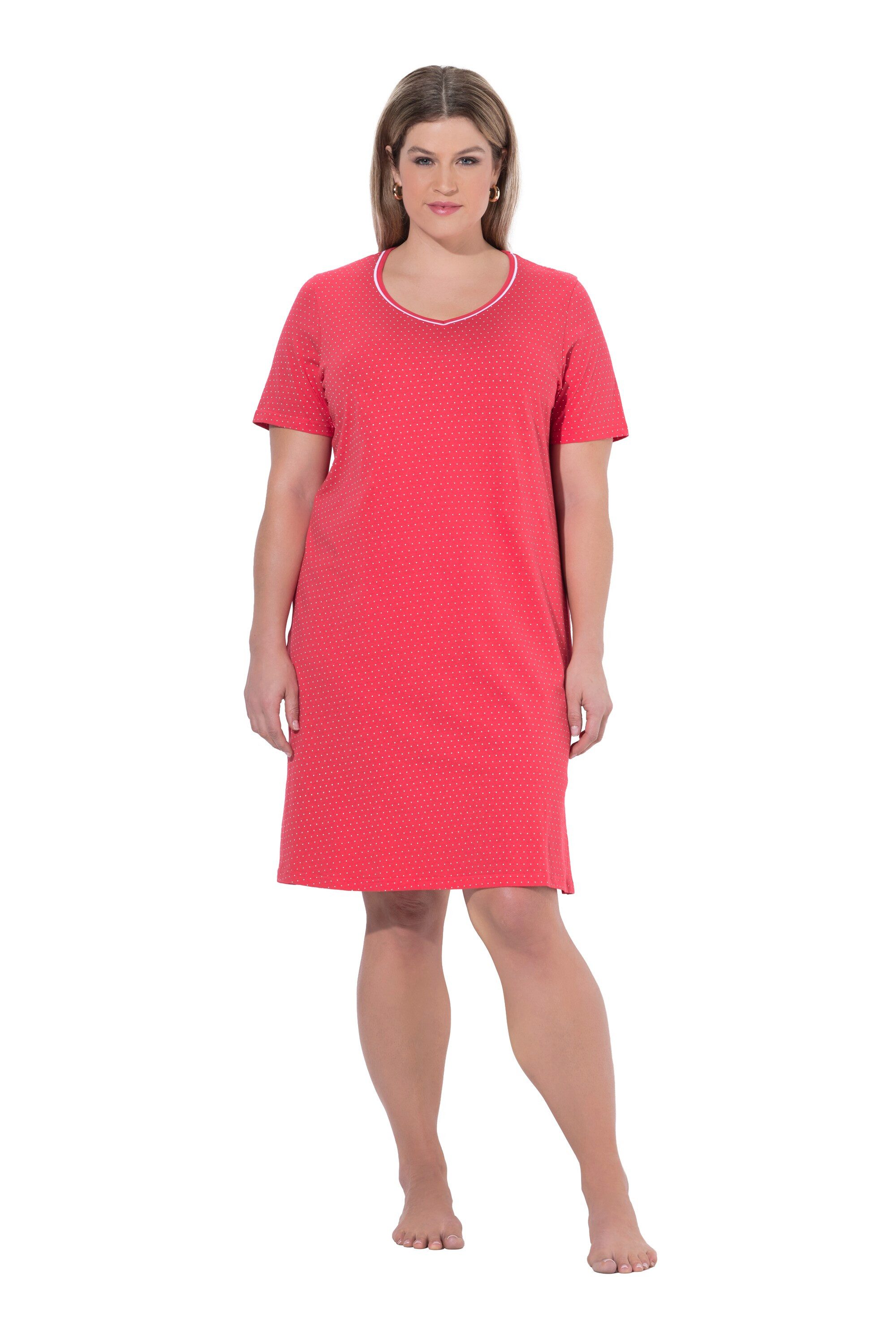 Ulla Popken Bigshirt Bigshirts 2er-Pack Rundhals/V-Ausschnitt Halbarm günstig online kaufen