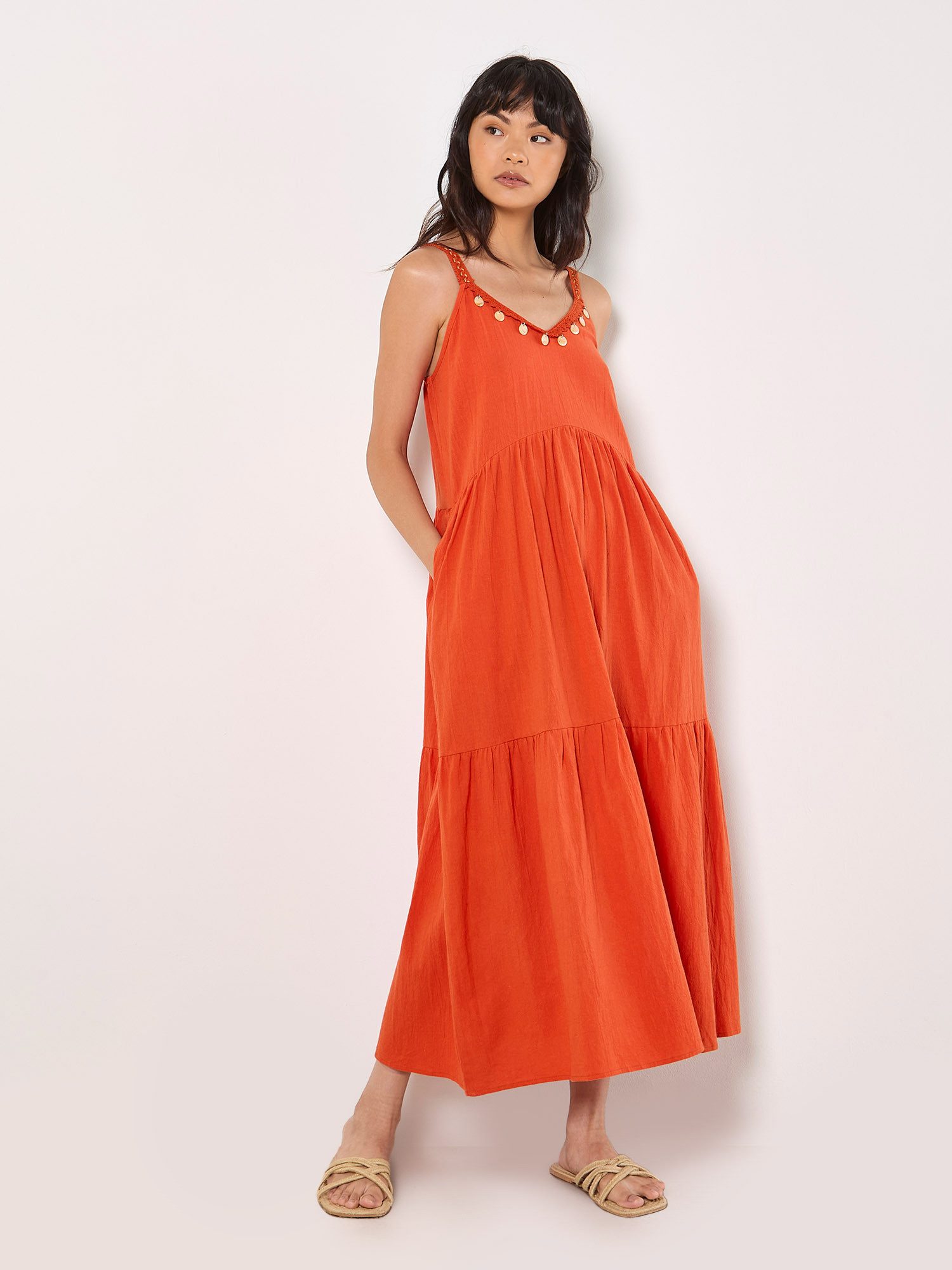 Midikleid Shell Detail Midaxi Dress