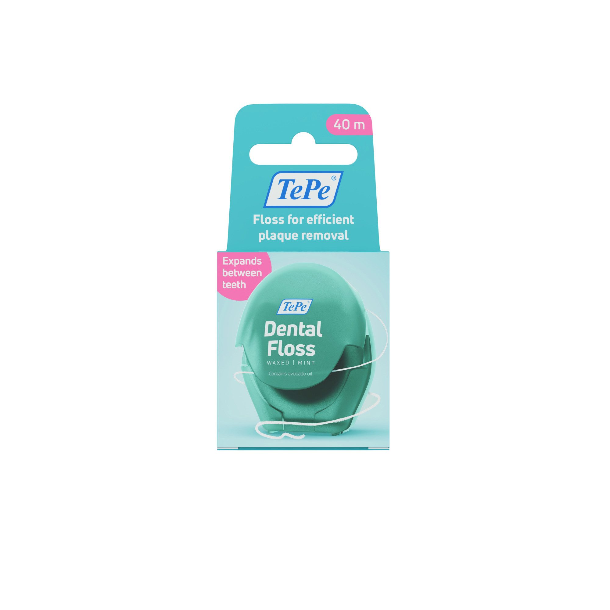 TePe Zahnseide 3er Set Tepe Dental Floss, 3x40m, (3er Set Tepe Dental Floss, nachhaltige Zahnseide, 3x40m, 3-St), sich ausdehnende Zahnseide mit Minzgeschmack