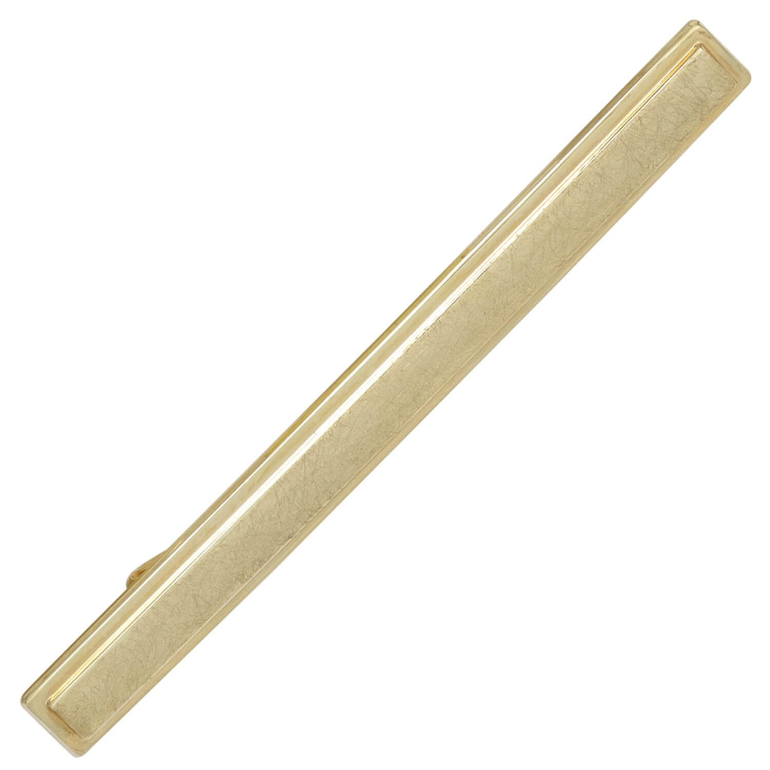 Schmuck Krone Галстукиnadel Галстукиschieber aus 333 Gelbgold und 925 Silber teilmattiert, Gold 333
