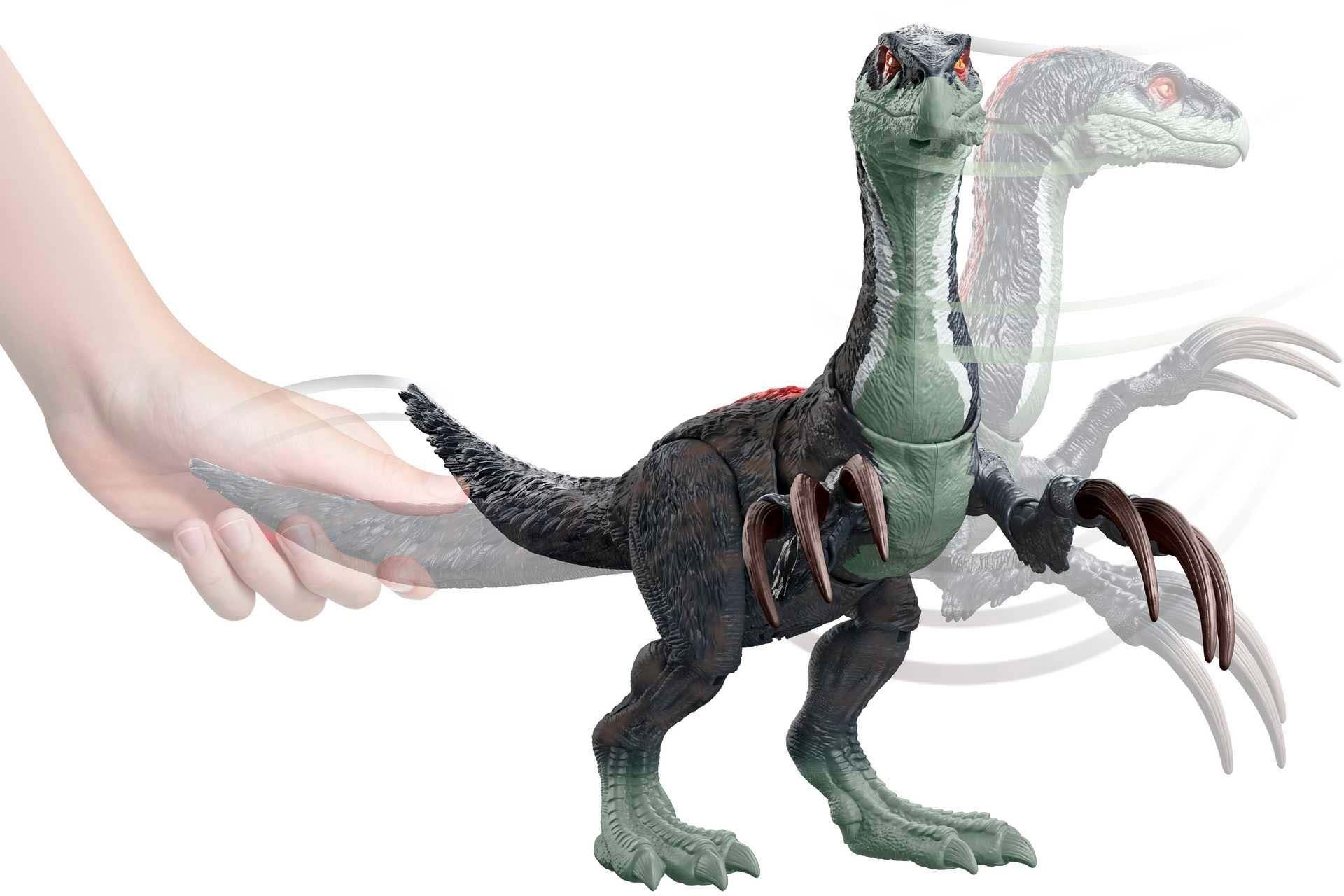 Therizinosaurus, Sound Mattel® Slashin' mit World, Spielfigur Jurassic Soundeffekten