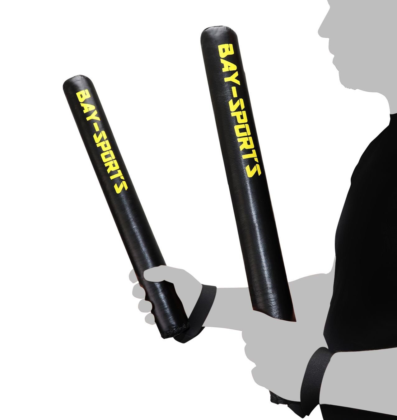 BAY-Sports Pratzen Box Sticks Training Boxen Boxsticks Schlagpolster, 1 Paar, Schlagkissen, Kickboxen, MMA, Krav Maga